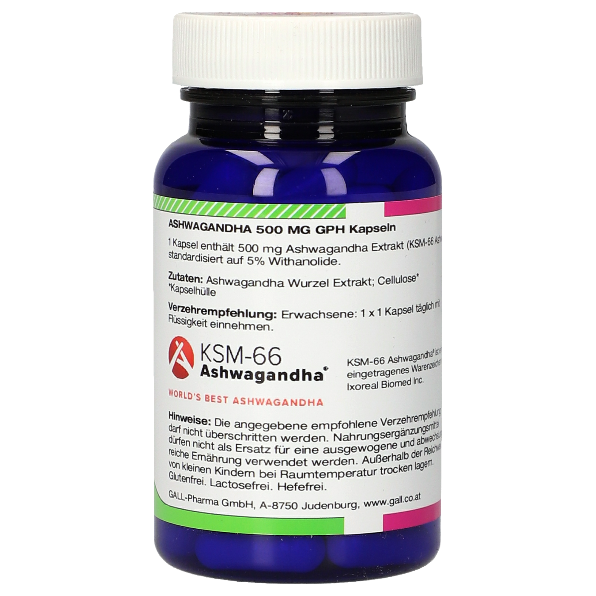 Ashwagandha 500 mg GPH Kapseln