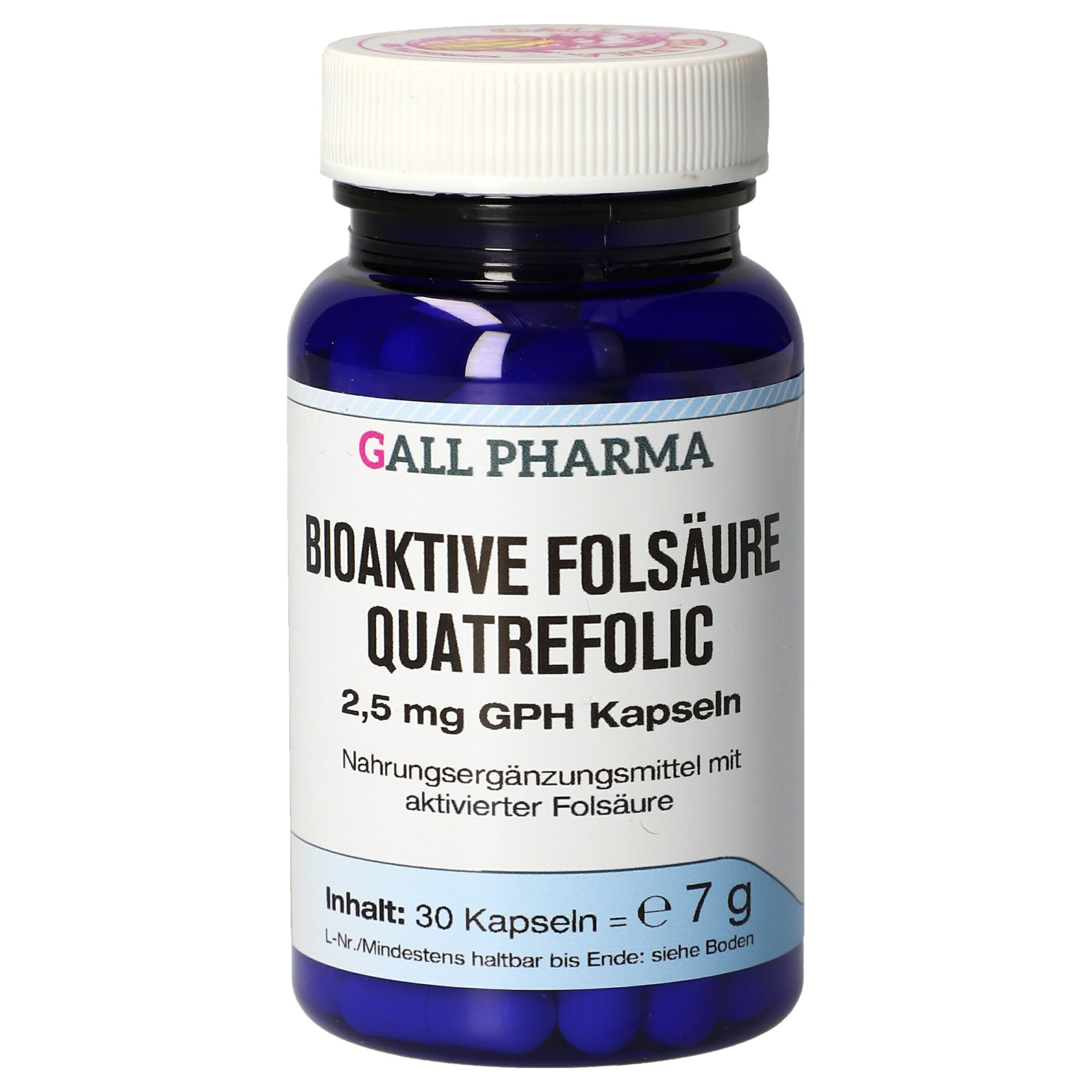 Bioaktive Folsäure Quatrefolic 2,5 mg GPH Kapseln