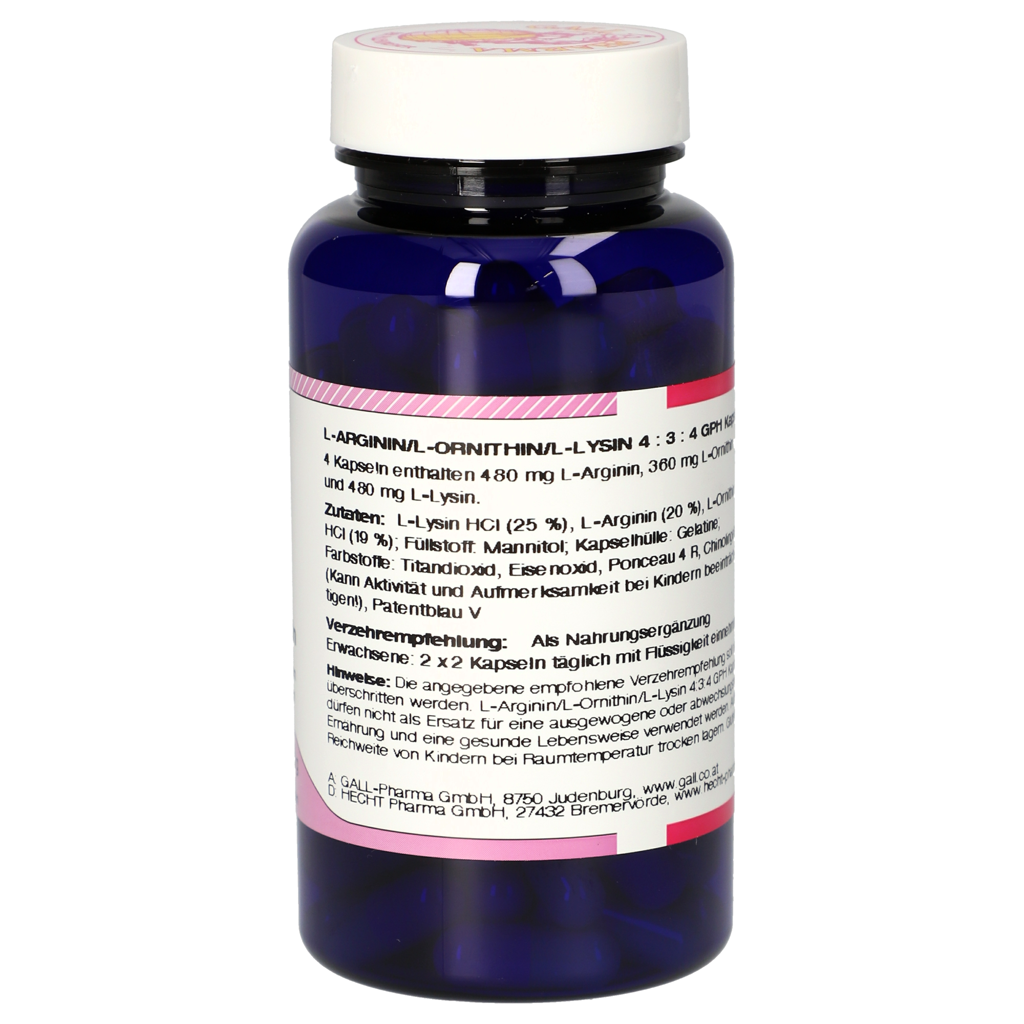 L-Arginin / L-Ornithin / L-Lysin 4:3:4 GPH Kapseln