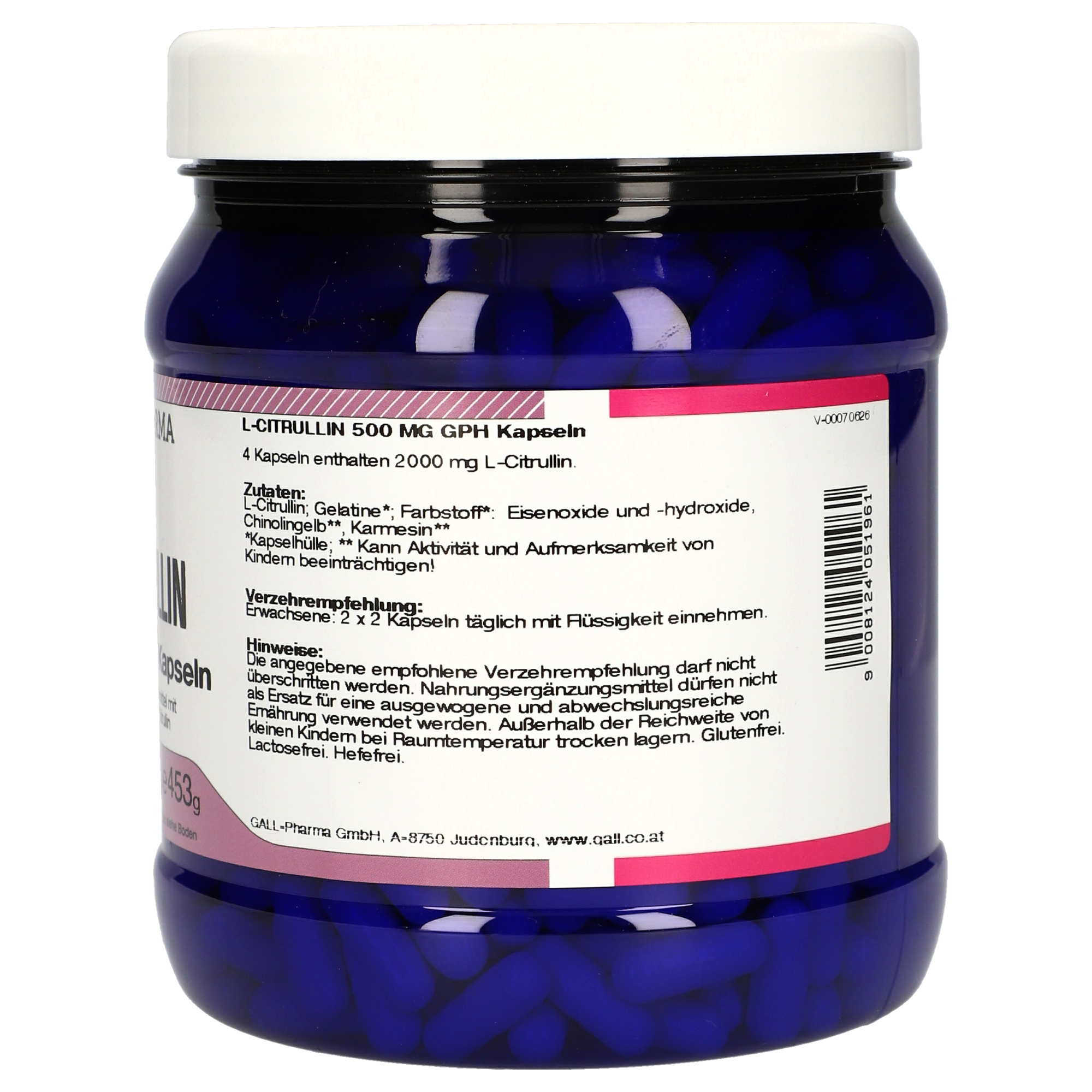 L-Citrullin 500 mg GPH Kapseln