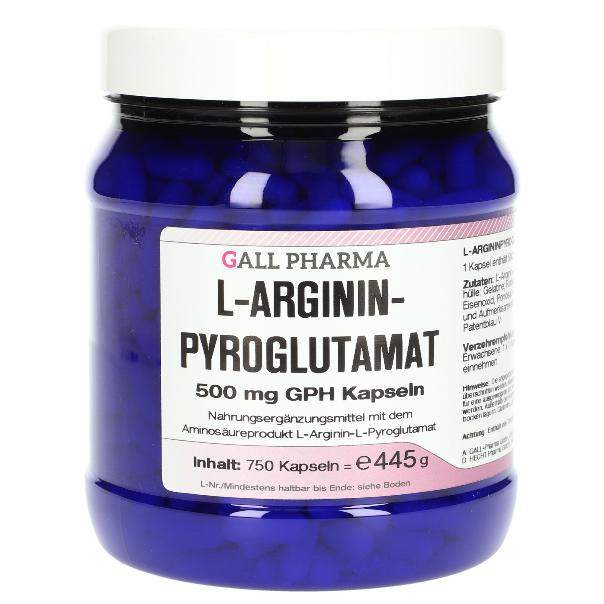 L-Argininpyroglutamat 500 mg GPH Kapseln