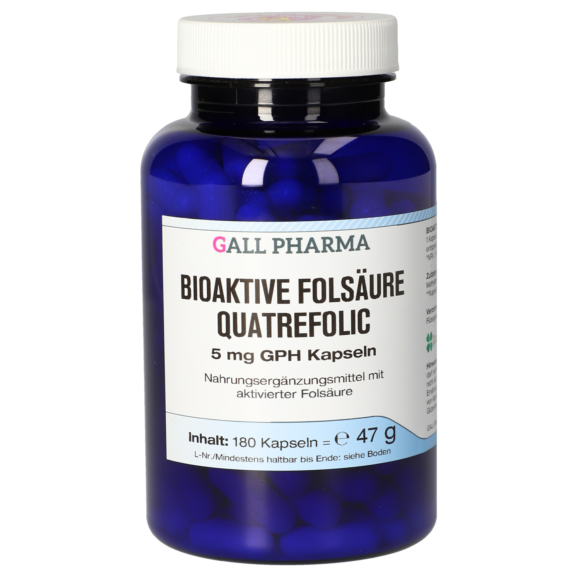 Bioaktive Folsäure Quatrefolic 5 mg GPH Kapseln