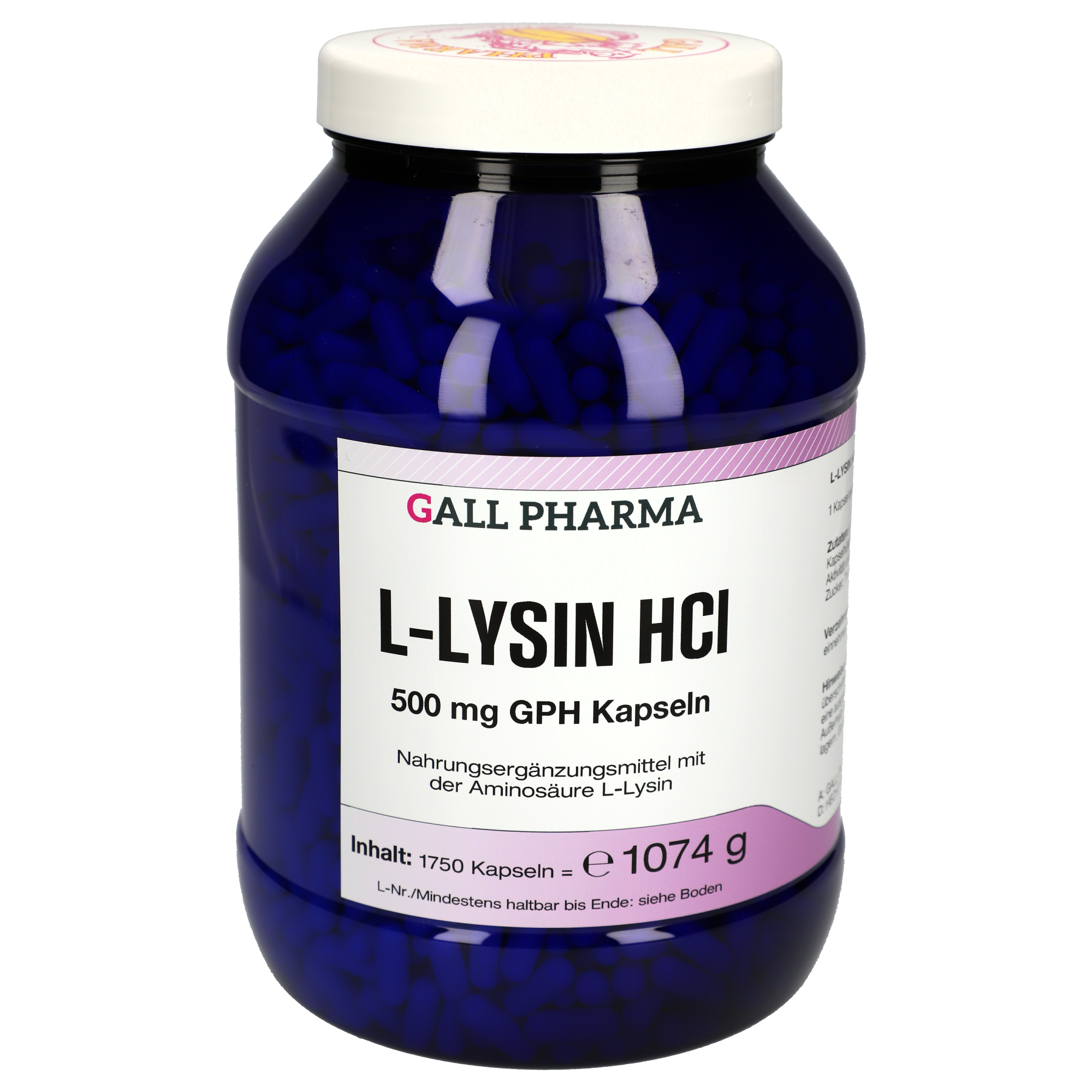 L-Lysin HCl 500 mg GPH Kapseln