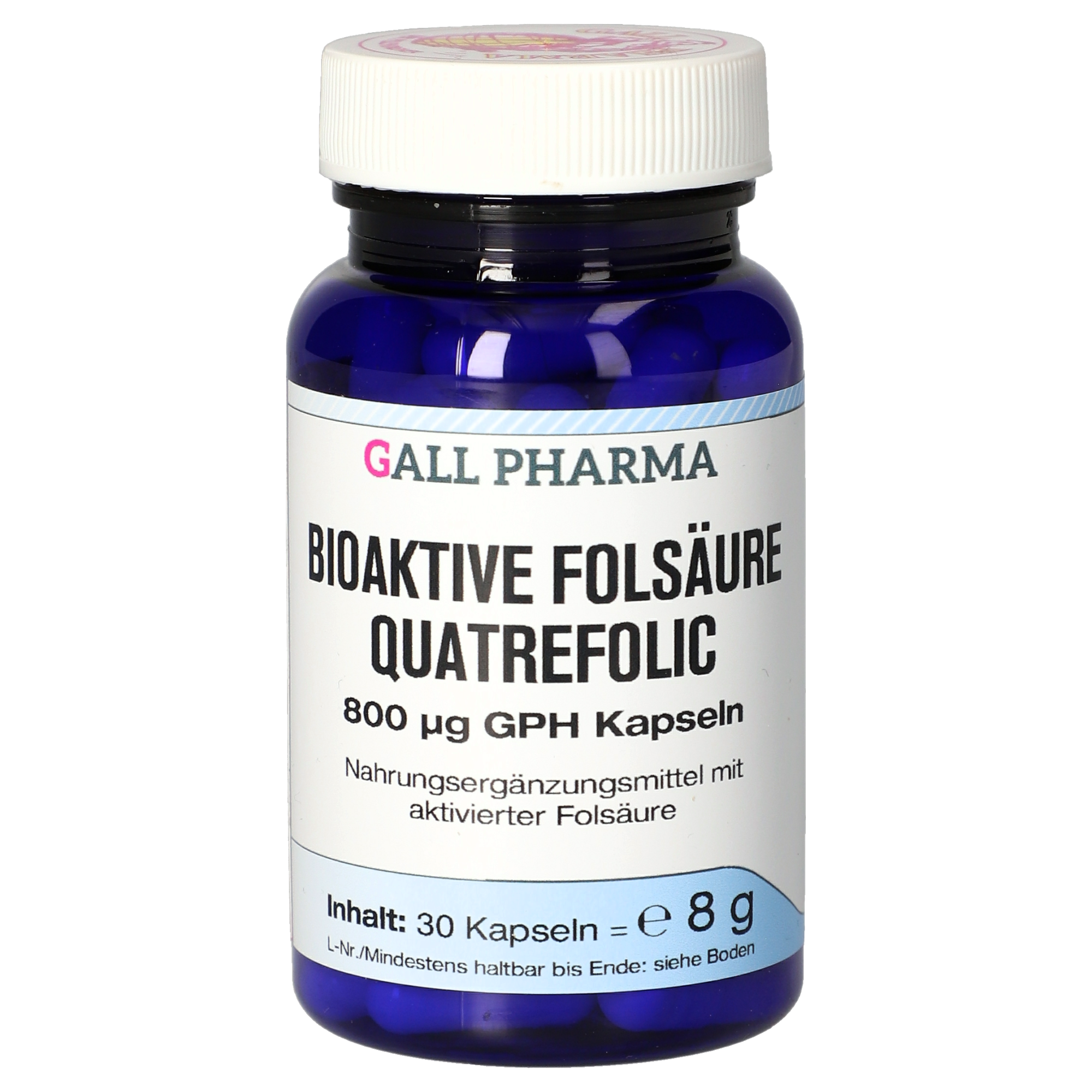 Bioaktive Folsäure Quatrefolic 800 µg GPH Kapseln