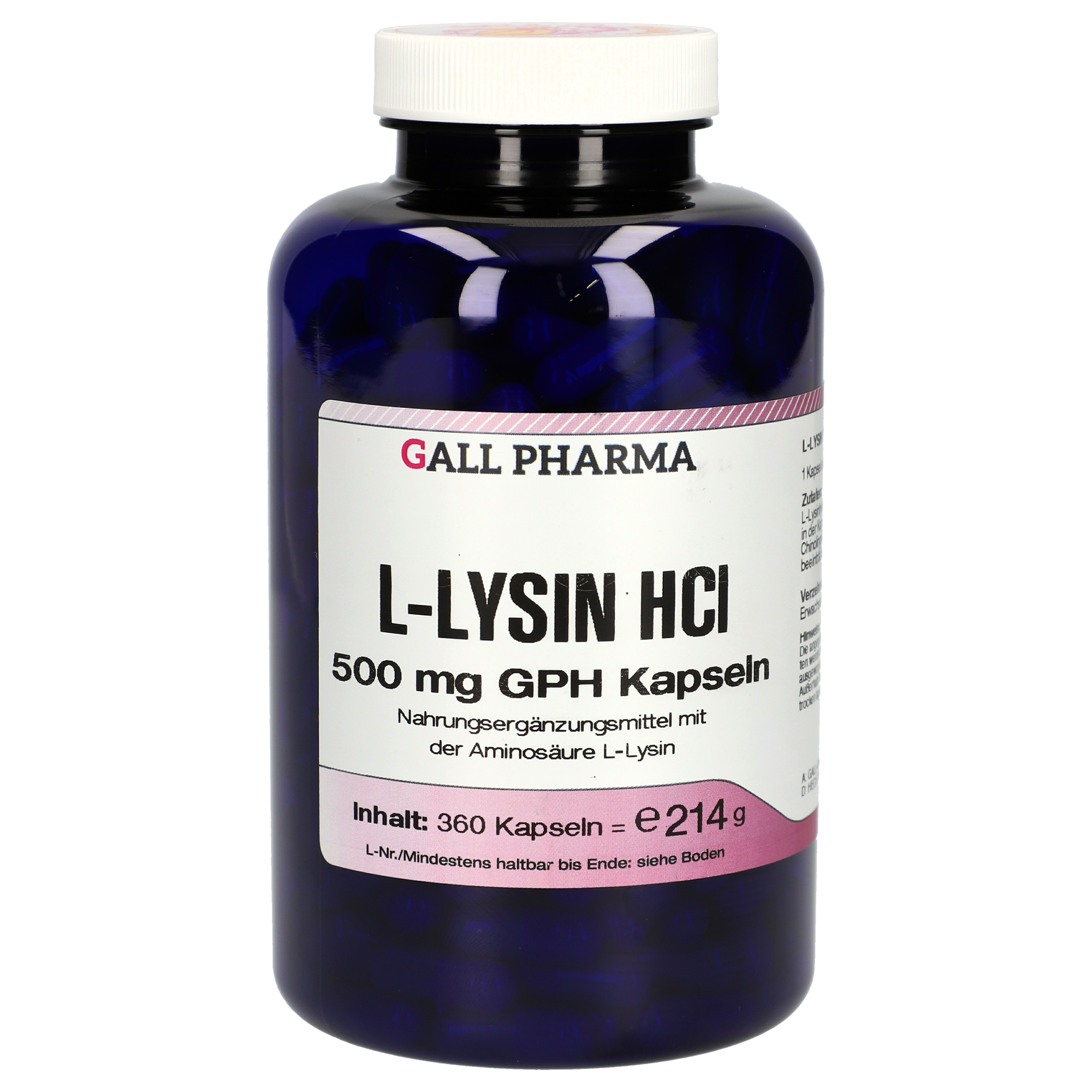 L-Lysin HCl 500 mg GPH Kapseln