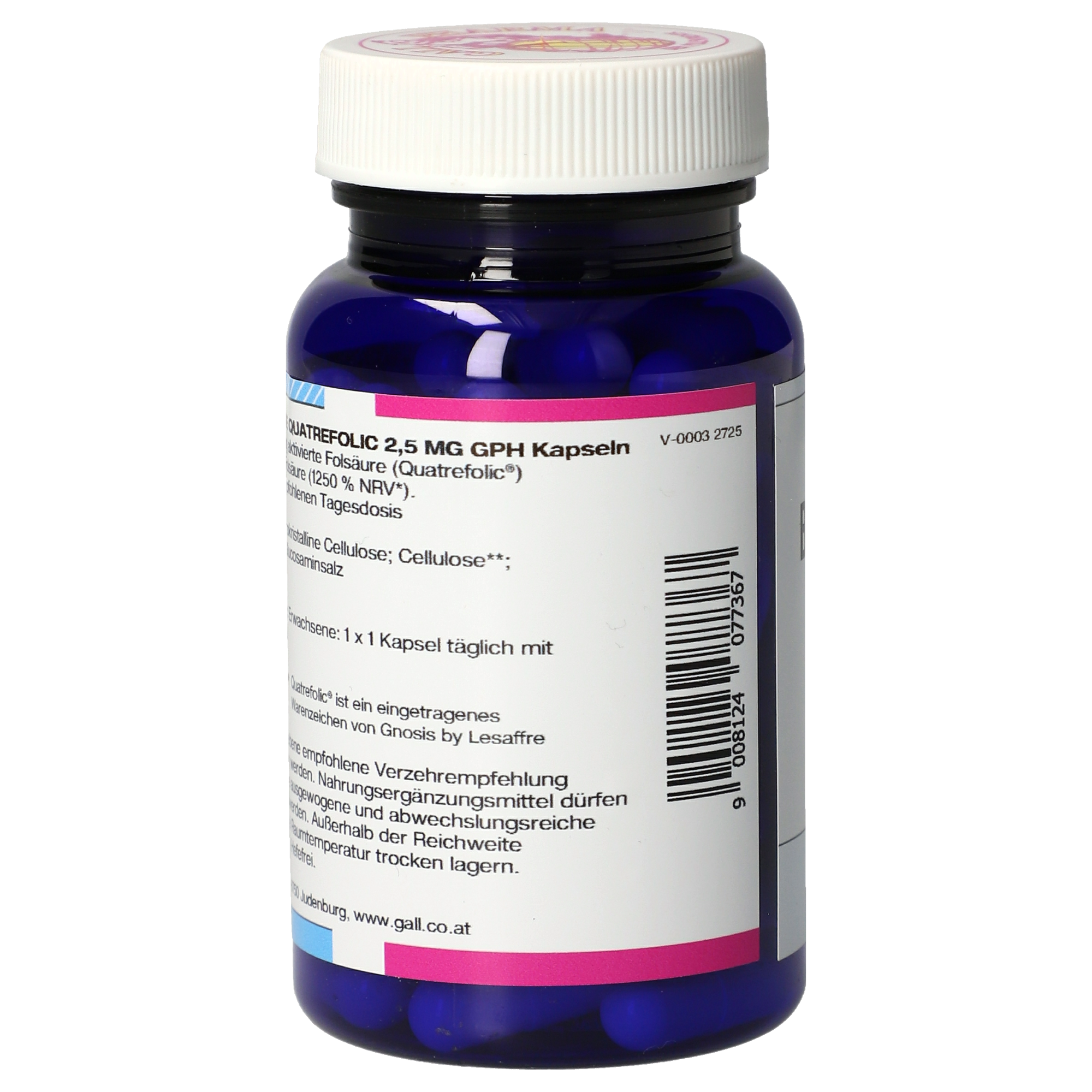 Bioactive folic acid Quatrefolic 2,5 mg GPH Capsules