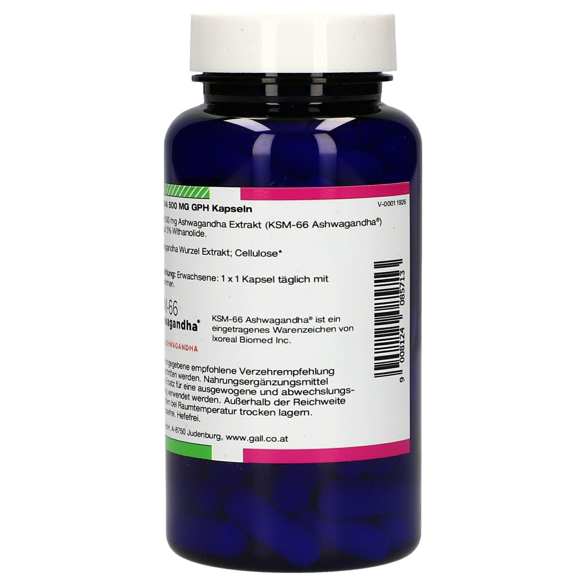 Ashwagandha 500 mg GPH Kapseln