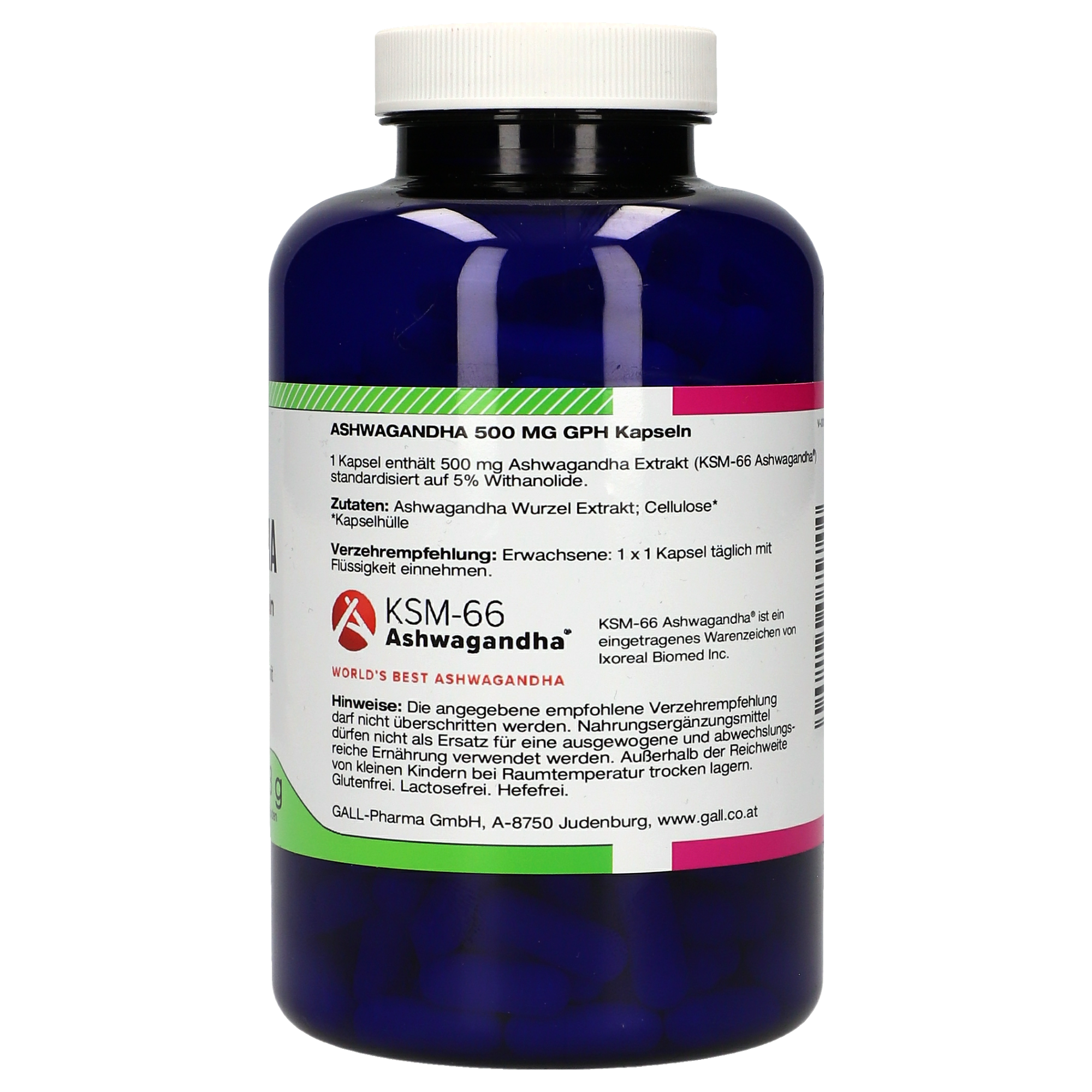 Ashwagandha 500 mg GPH Kapseln