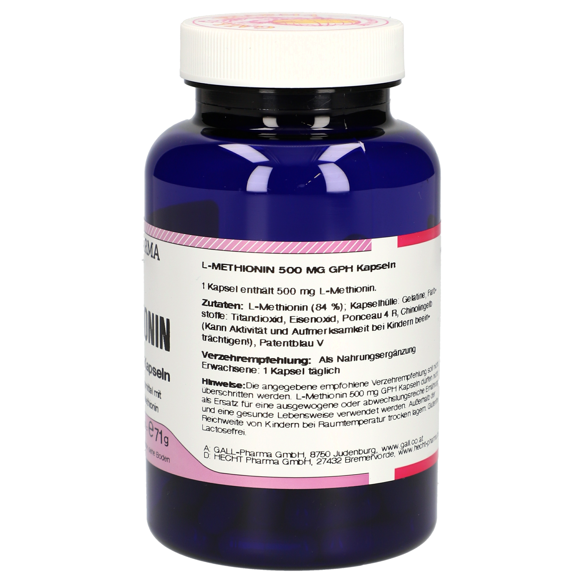 L-Methionin 500 mg GPH Kapseln