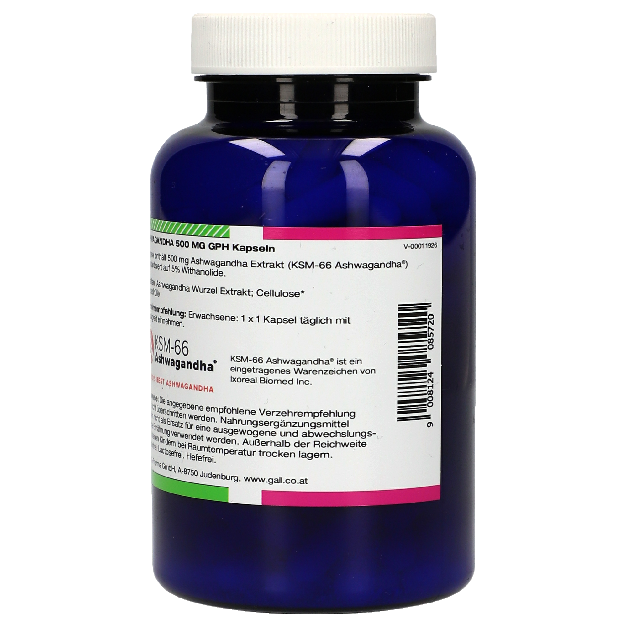 Ashwagandha 500 mg GPH Kapseln