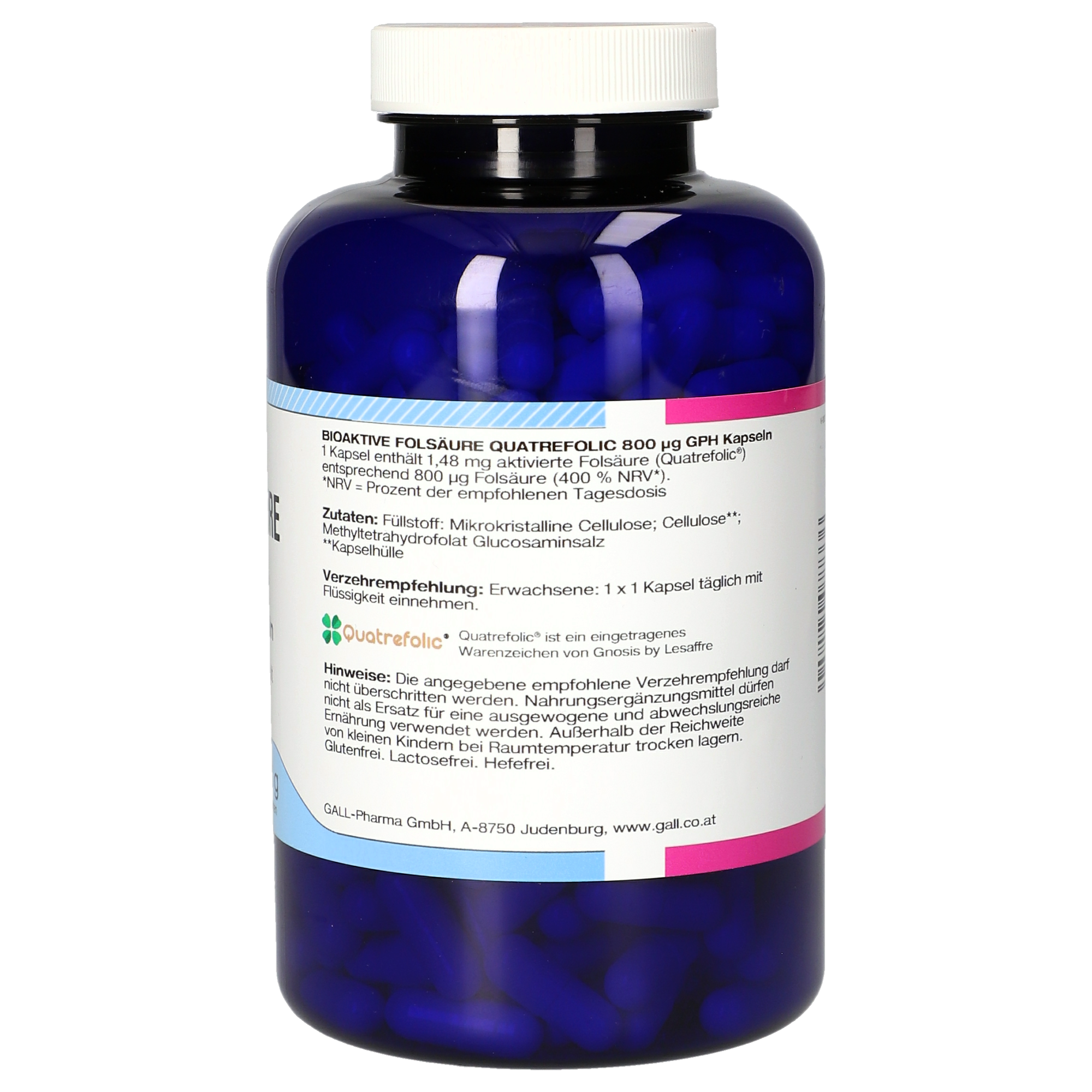 Bioactive folic acid Quatrefolic 800 µg GPH Capsules