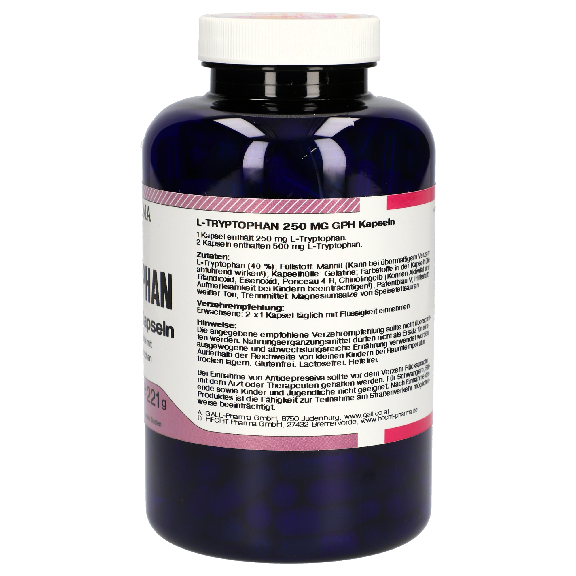 L-Tryptophan 250 mg GPH Kapseln