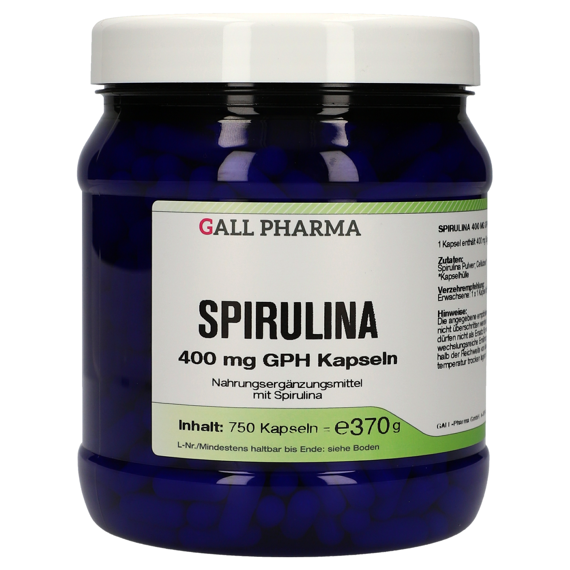 Spirulina 400 mg GPH Kapseln
