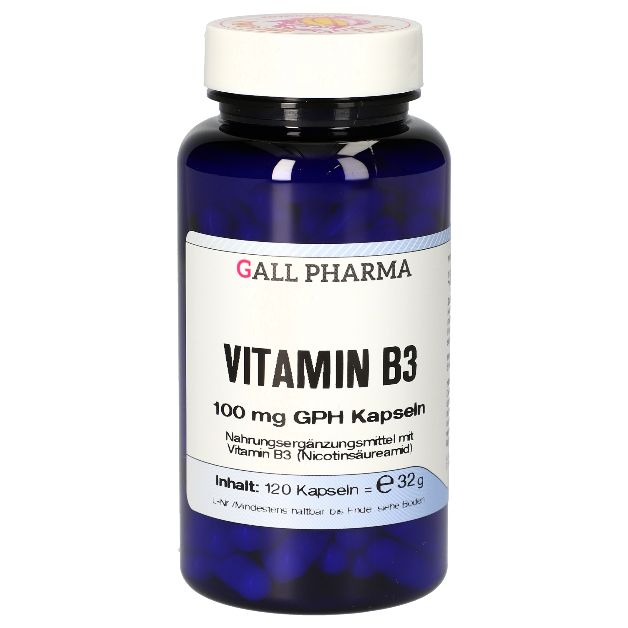 Vitamin B3 100 mg GPH Capsules | 120 Capsules | 04700036
