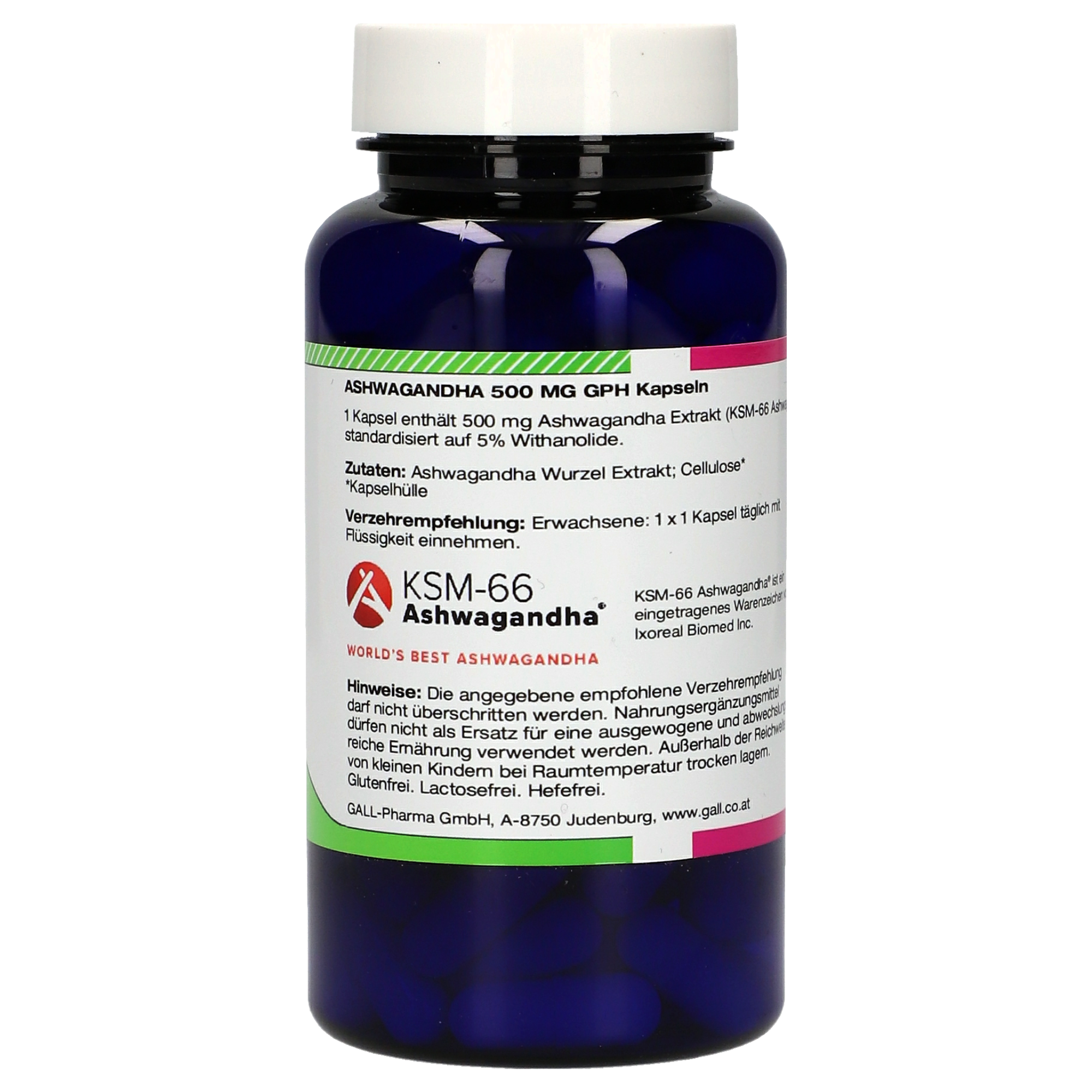 Ashwagandha 500 mg GPH Kapseln