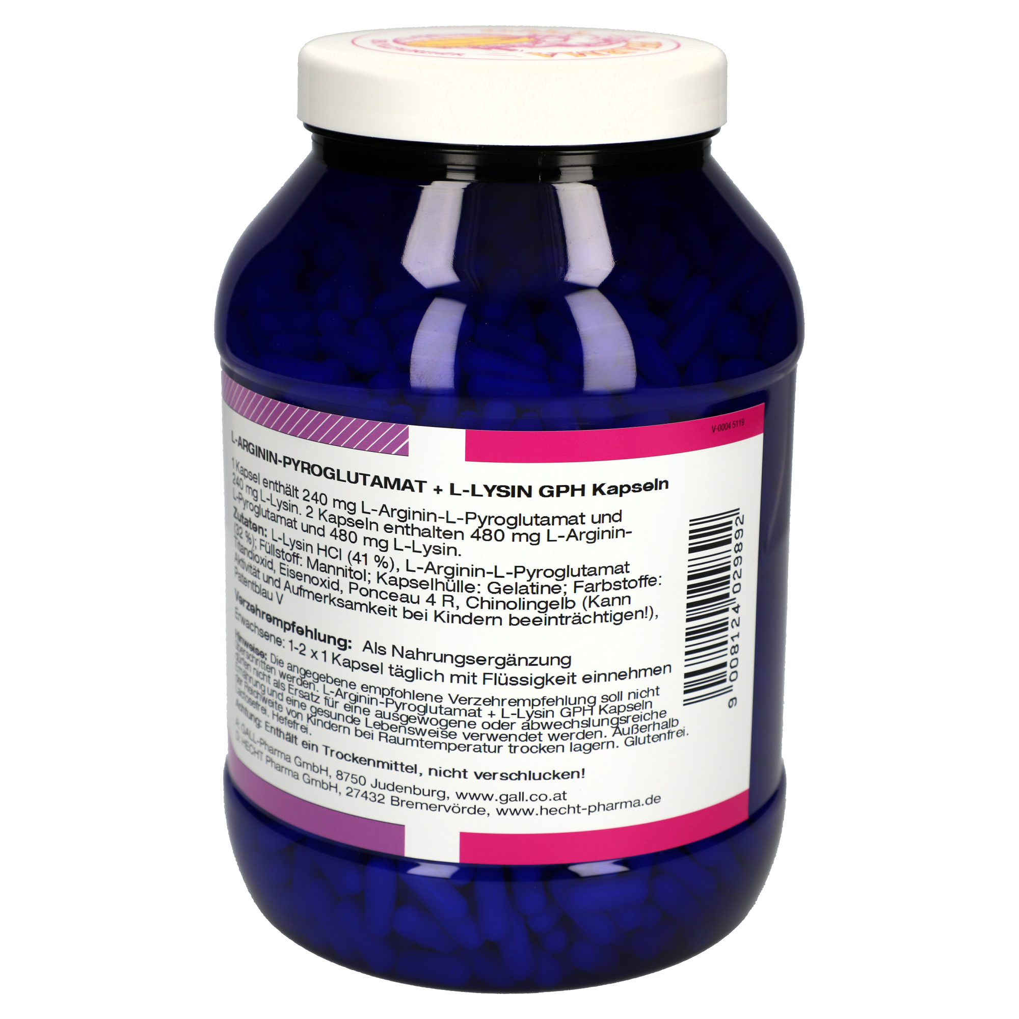 L-Argininpyroglutamat + L-Lysin 1:1 GPH Kapseln