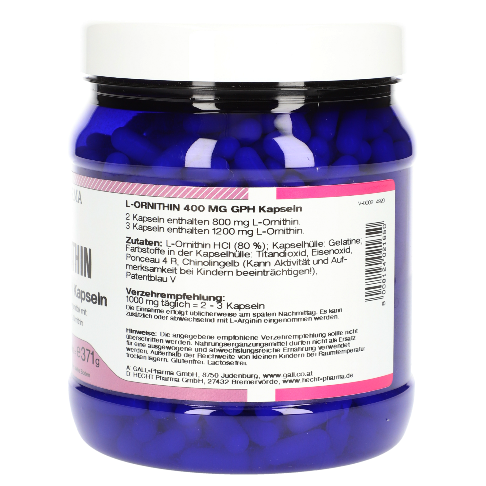 L-Ornithin 400 mg GPH Kapseln
