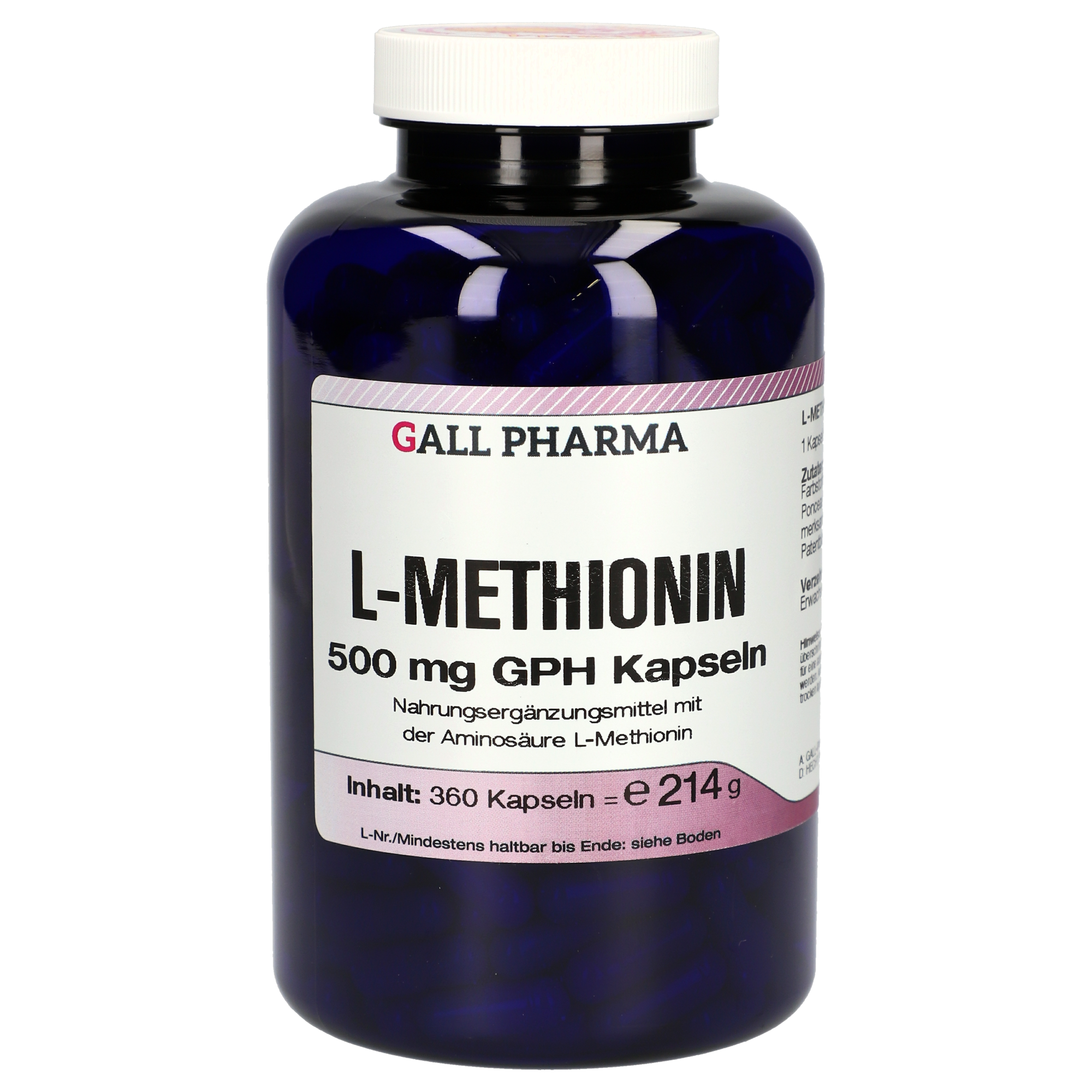 L-Methionin 500 mg GPH Kapseln