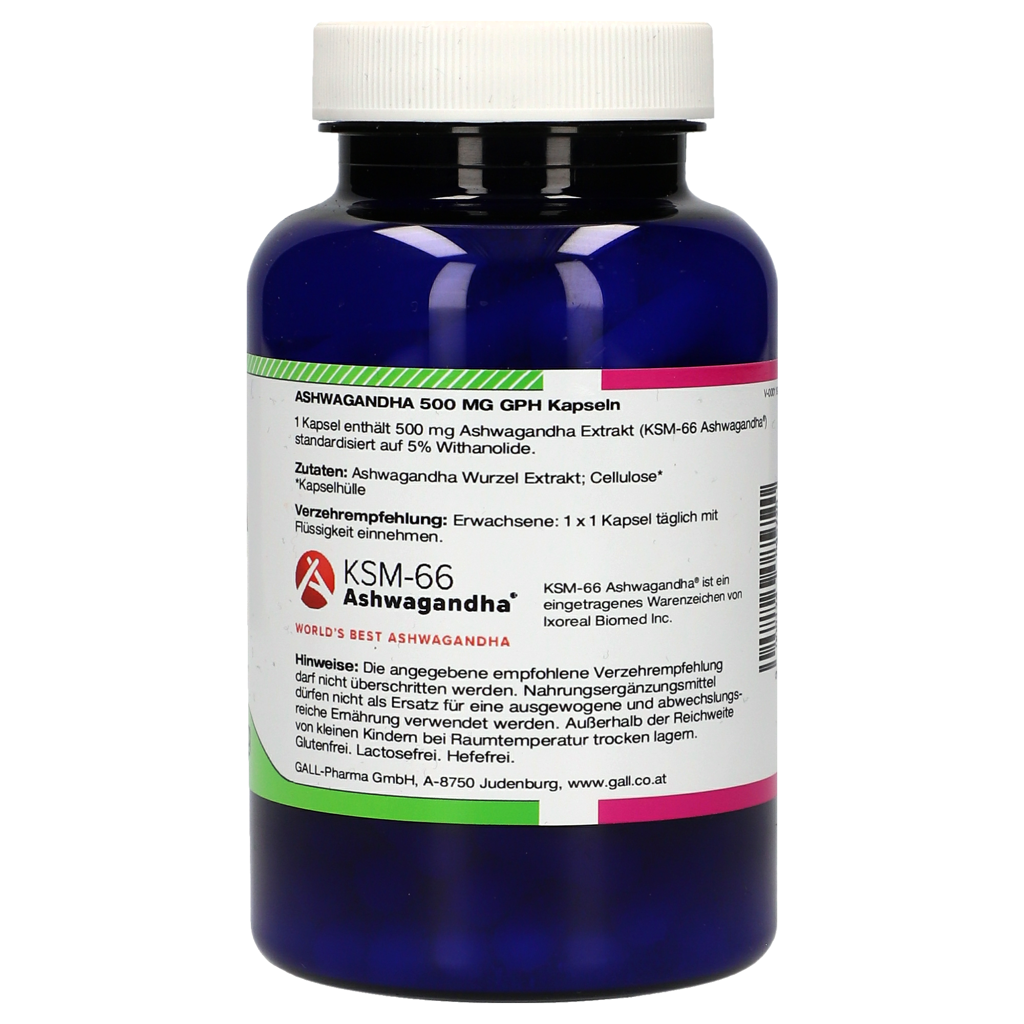 Ashwagandha 500 mg GPH Kapseln