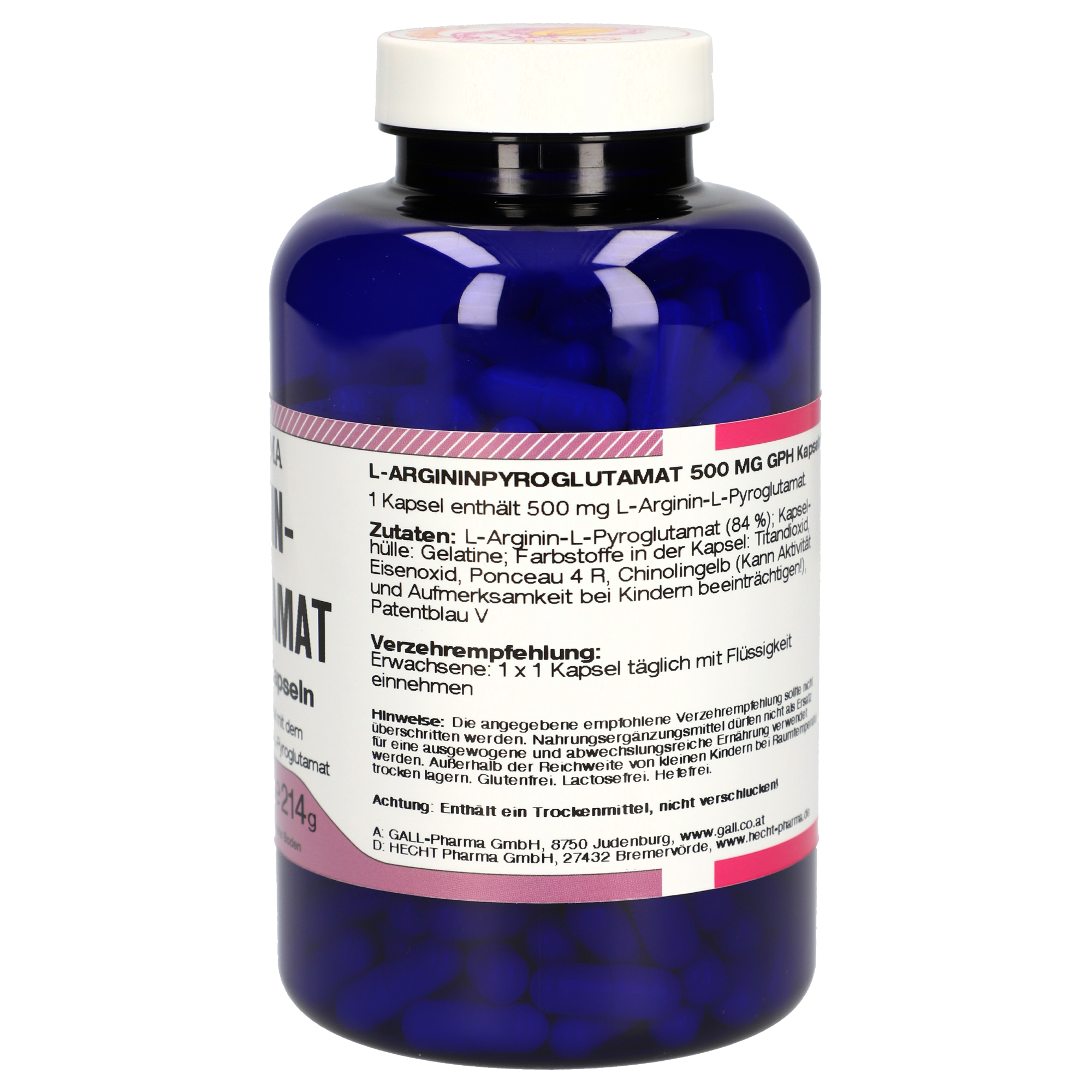 L-Argininpyroglutamat 500 mg GPH Kapseln