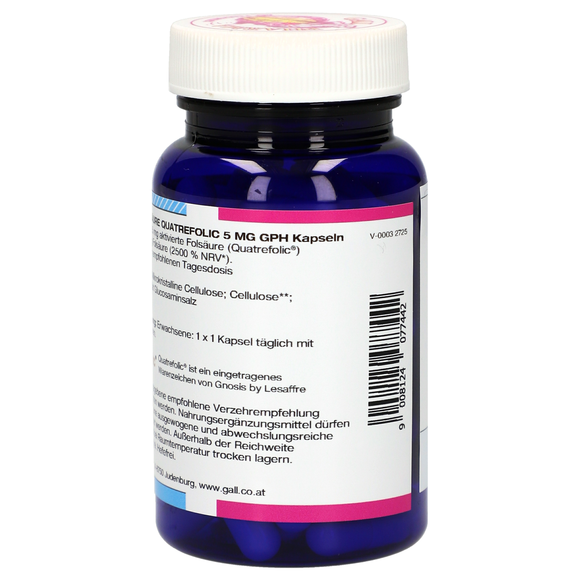 Bioactive folic acid Quatrefolic 5 mg GPH Capsules
