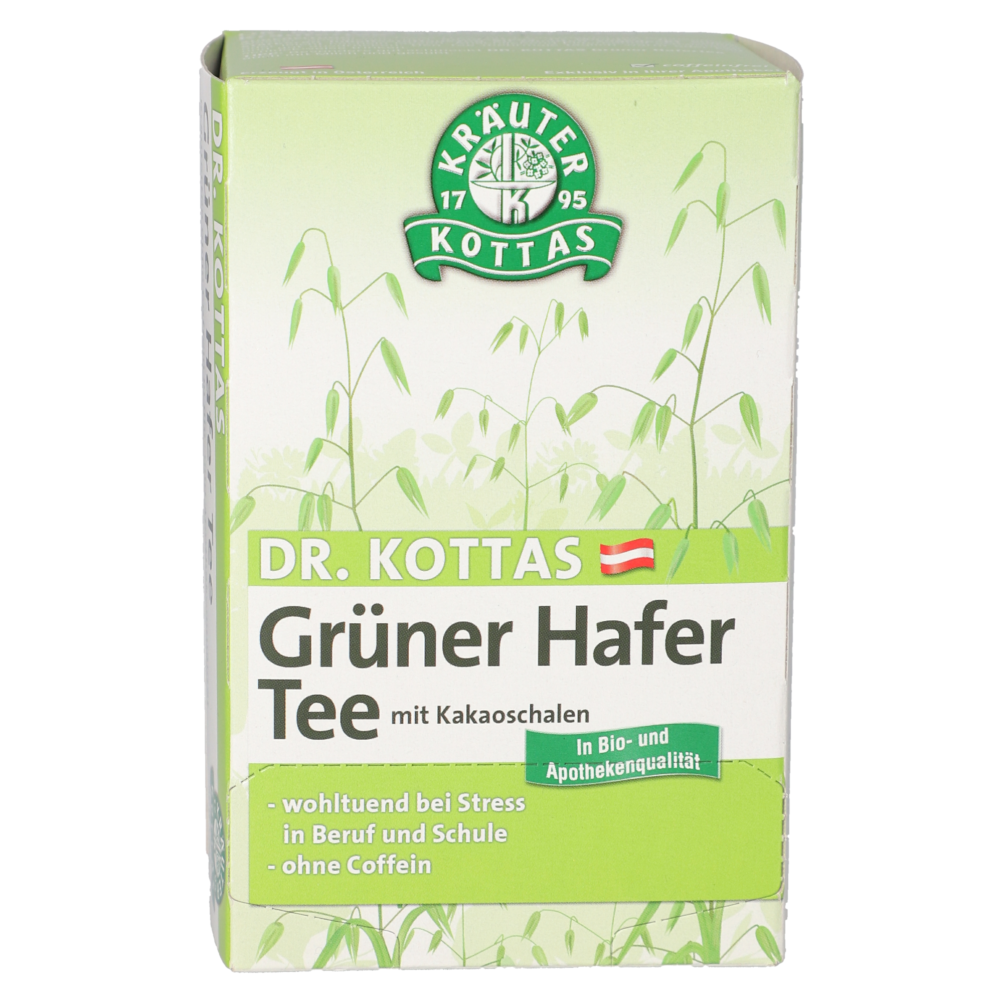 Dr. Kottas Grüner Hafertee mit Kakaoschalen Dr. Kottas Grüner Hafertee mit Kakaoschalen