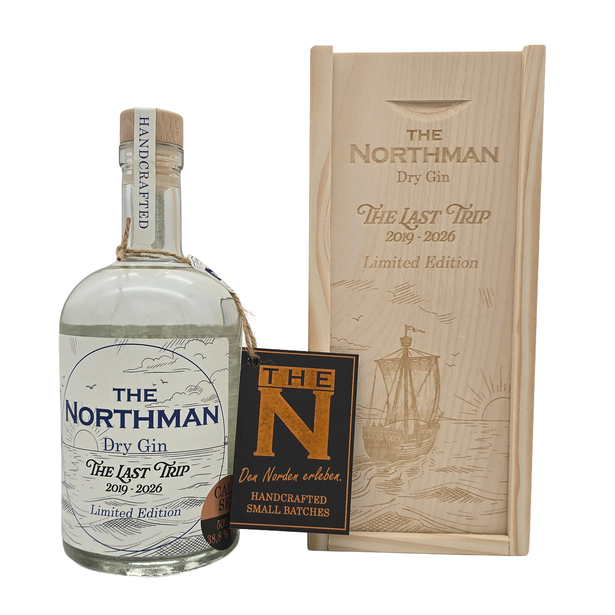 Dry gin, The Last Trip, Limited edition, Wooden box, Handcrafted