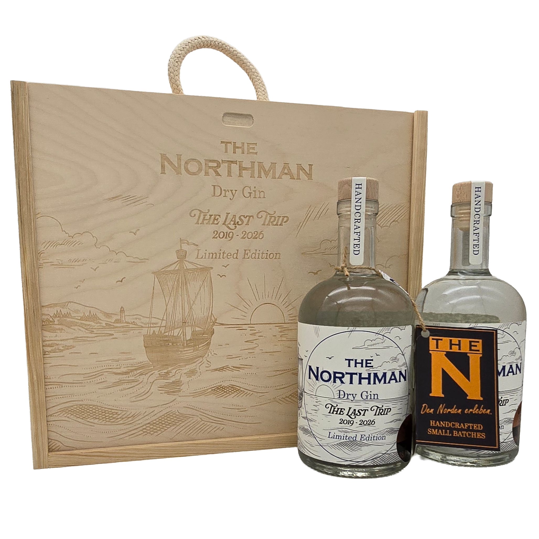 Trockener Gin, Limitierte Edition, The Northman, Holzkasten, Handgefertigte Kleinserien