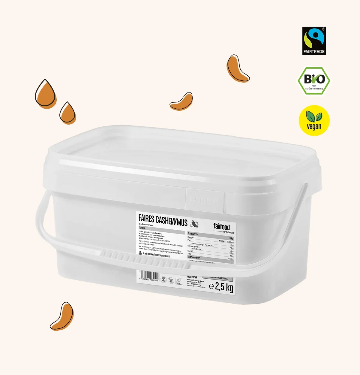 kleiner Pfandeimer Cashewmus