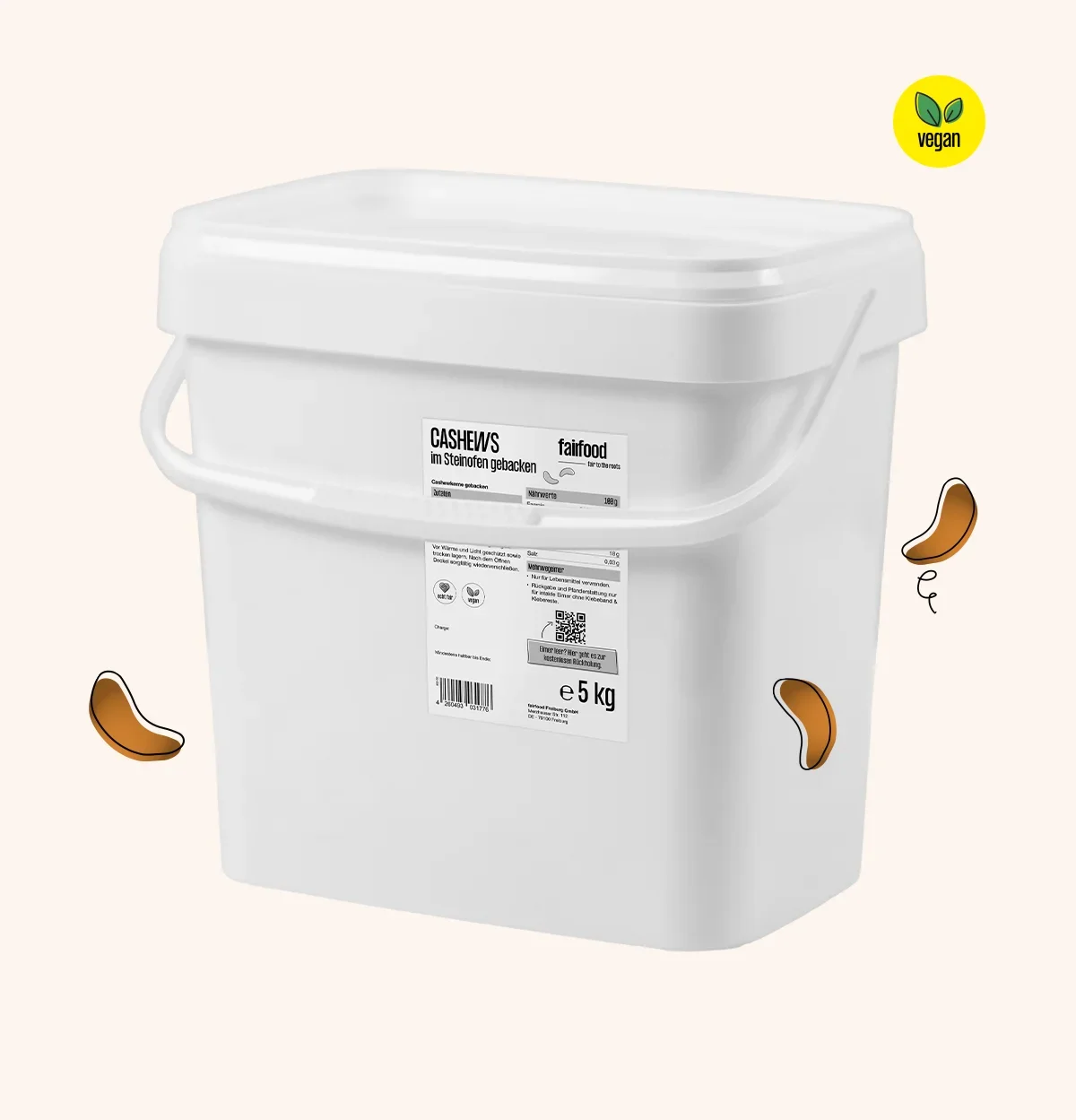 Faire Cashews im Steinofen gebacken 5kg