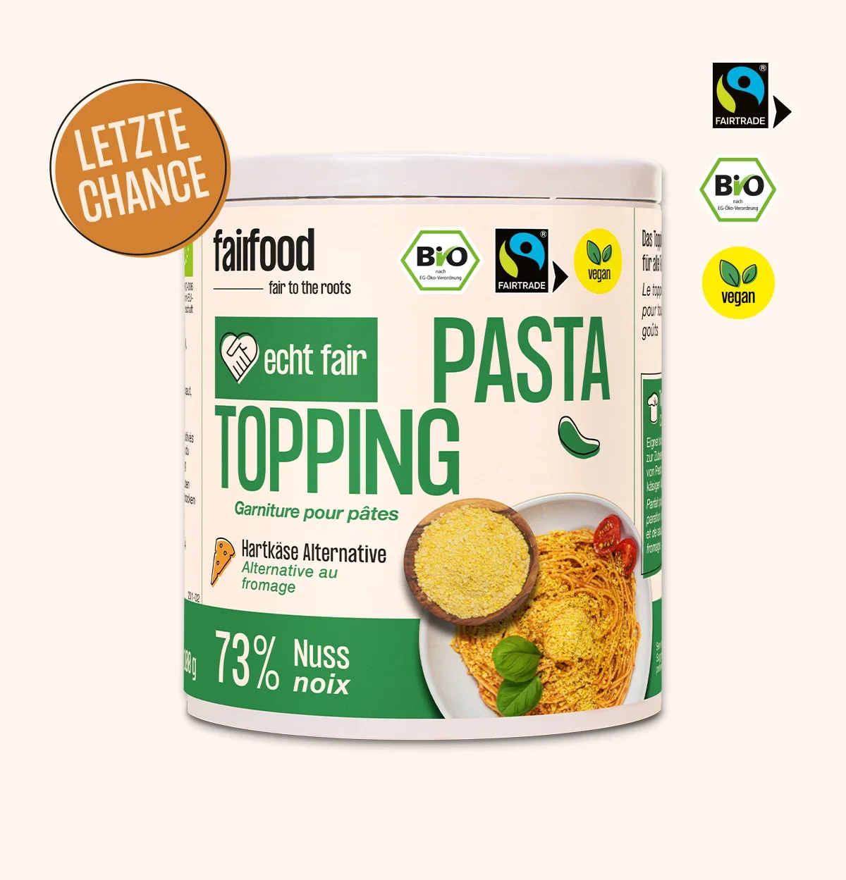 Pasta Topping in Papierdose letzte Chance