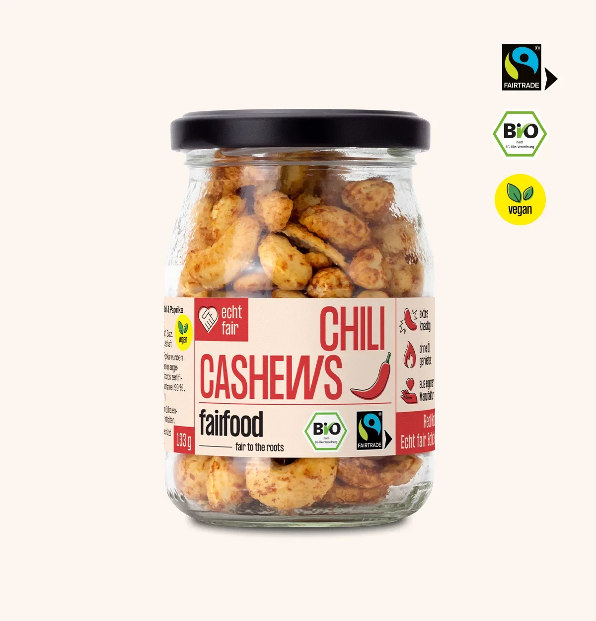 Pfandglas Chili Cashews