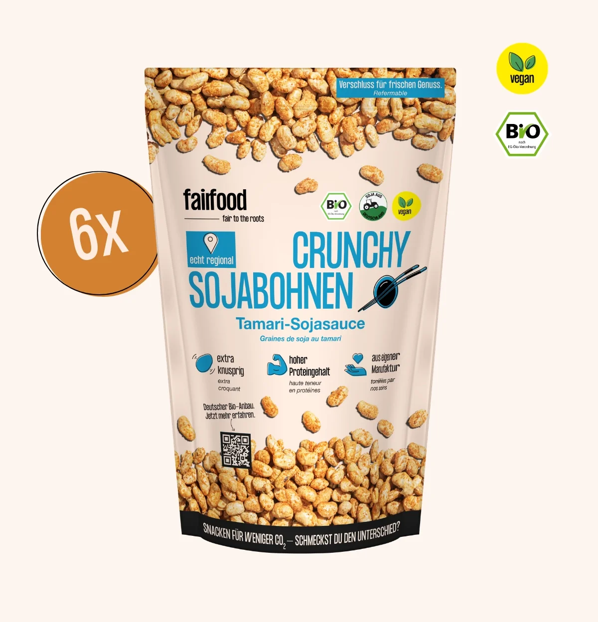 6x Beutel Tamari Sojabohnen