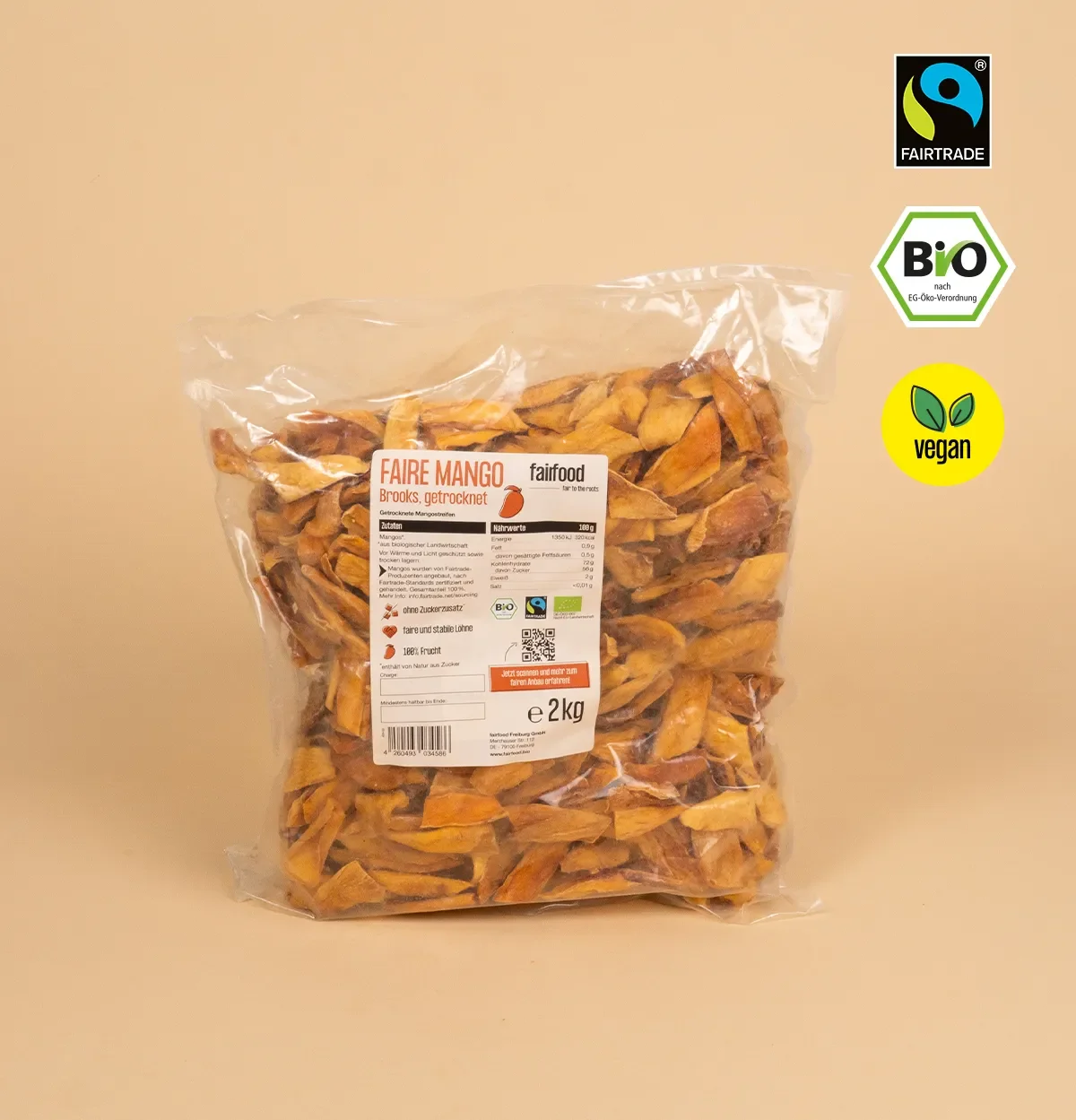 Bio Mango Faire Bio-Nüsse und Sojabohnen snacken | fairfood
