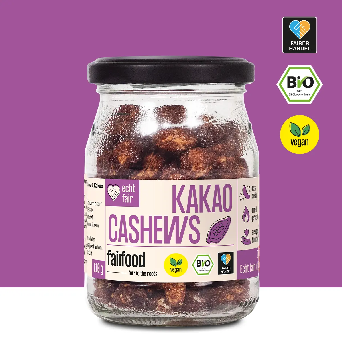 Pfandglas Kakao Cashews