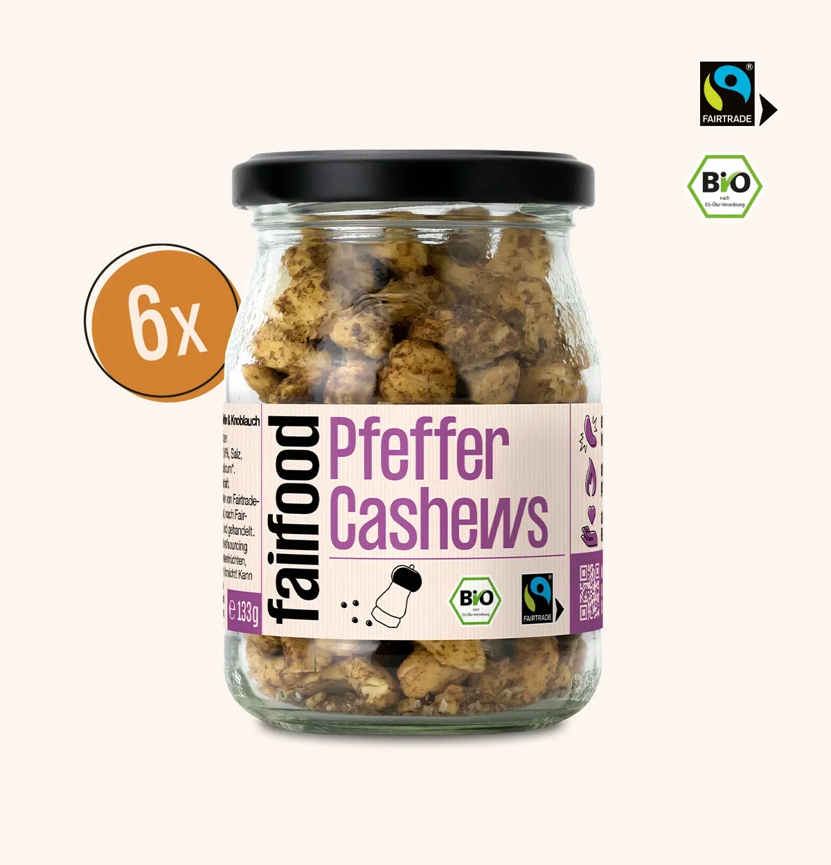 Pfeffer Cashew im Glas