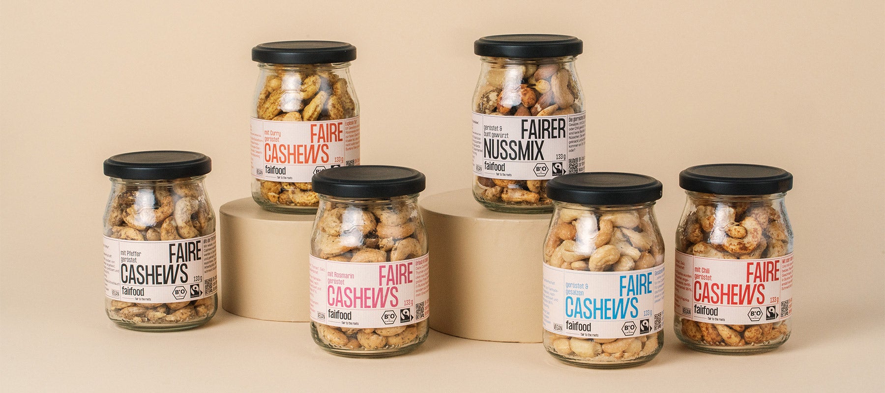 6 Sorten fairfood Nüsse
