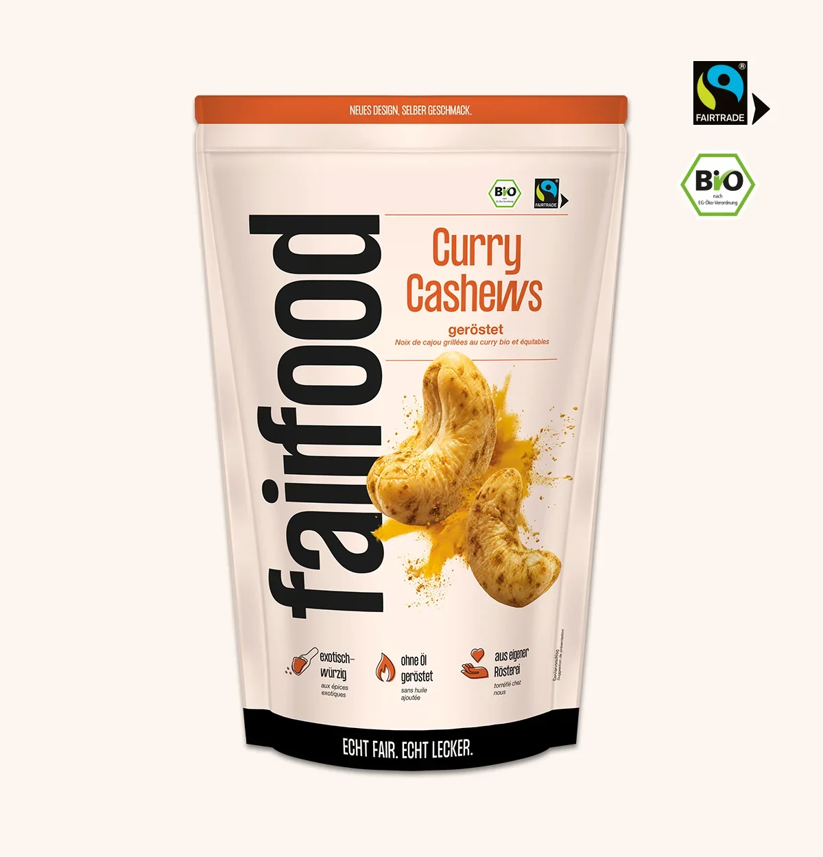 Curry Cashews im Beutel