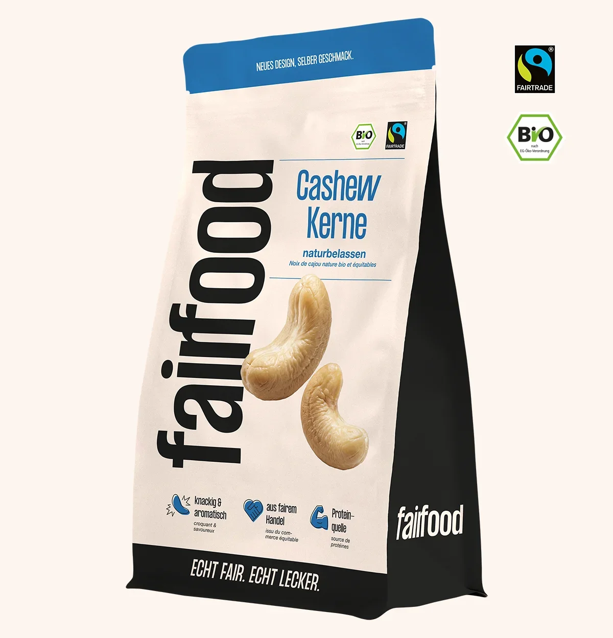 Naturbelassene Cashew im Beutel