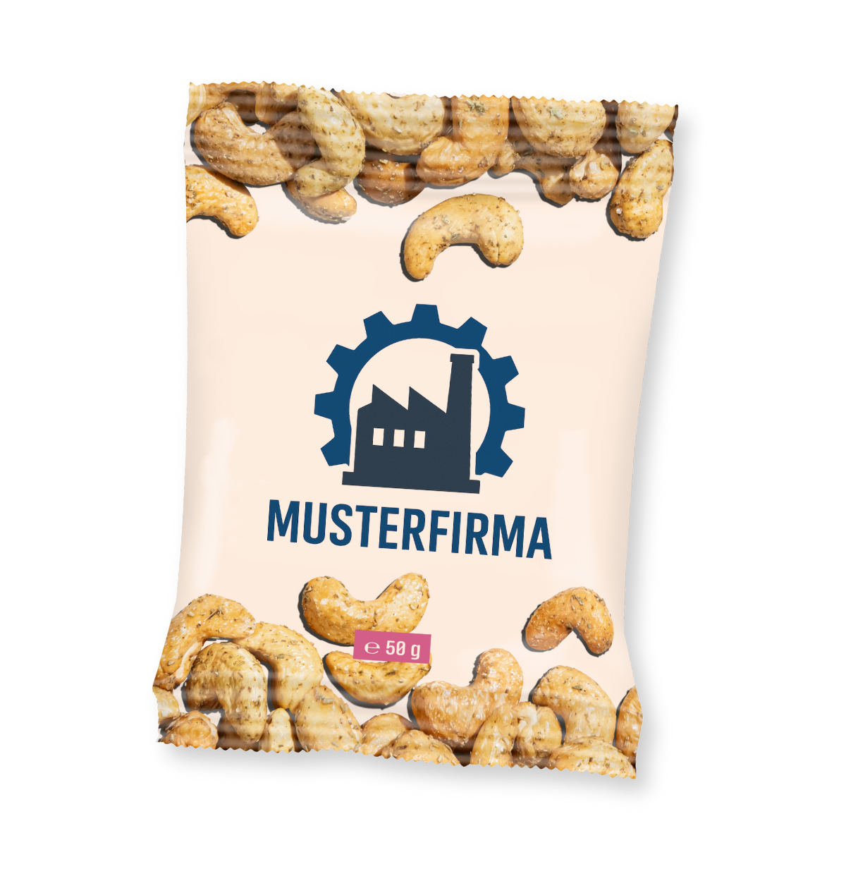 Kleiner Nussbeutel mit Logo Musterfirma