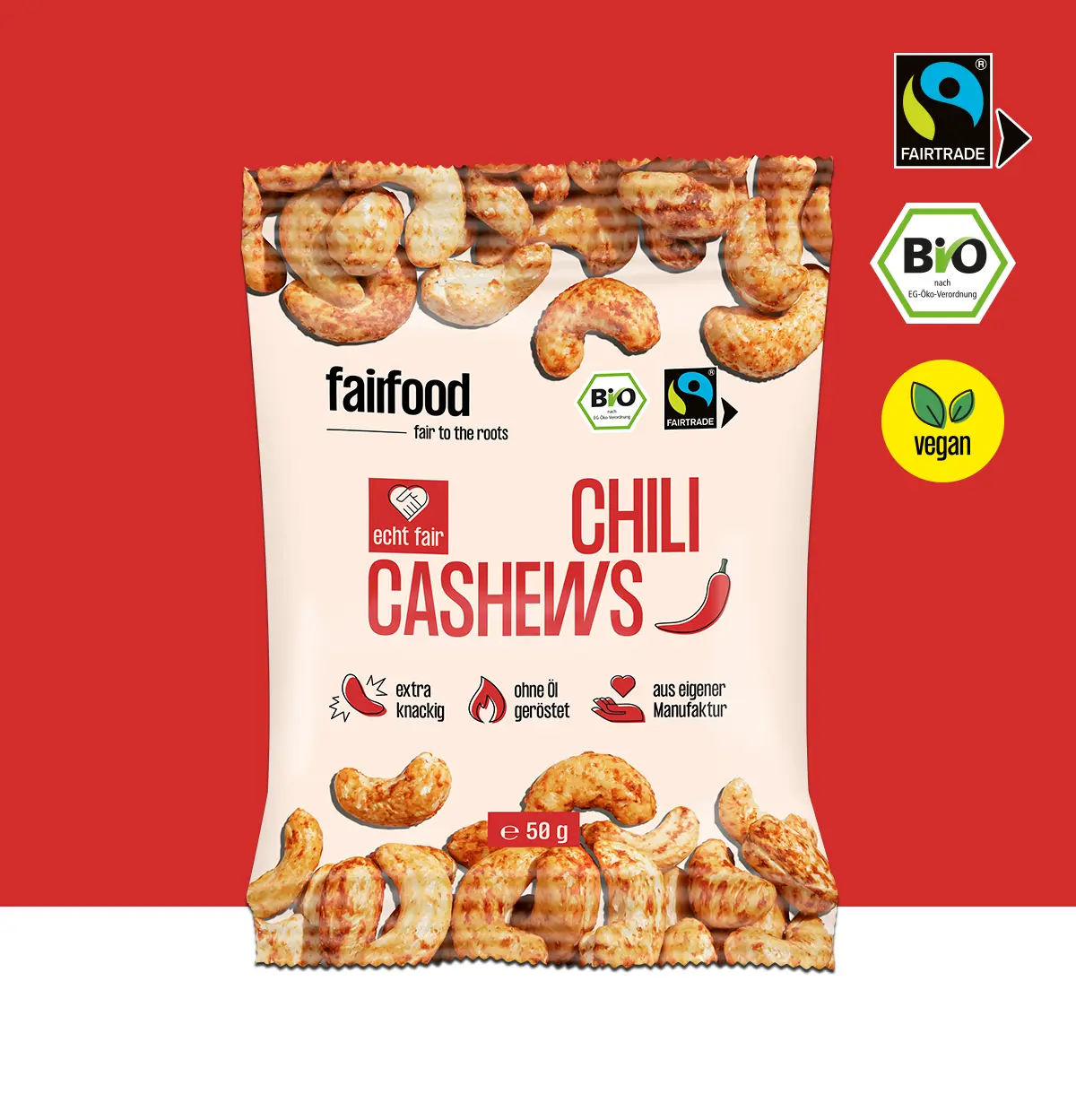 Bio Snacks Faire Bio-Nüsse und Sojabohnen snacken | fairfood