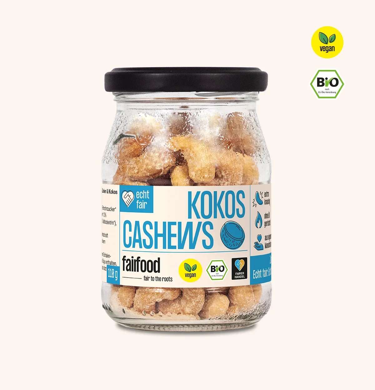 Pfandglas Kokos Cashews