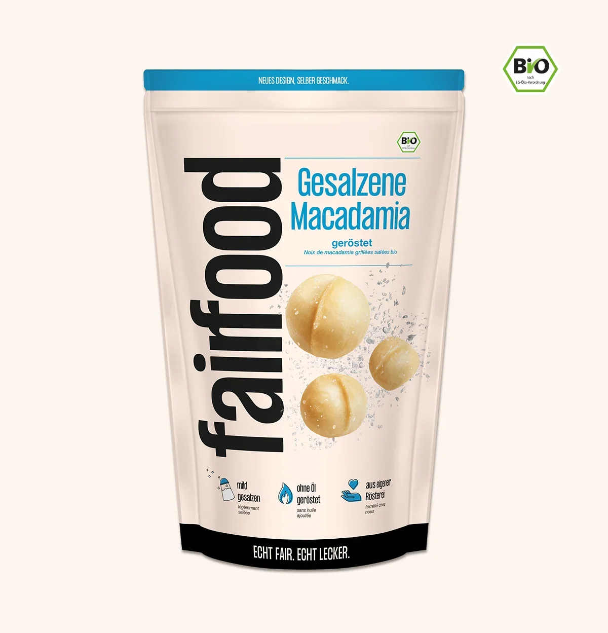 Gesalzene Macadamia im Beutel