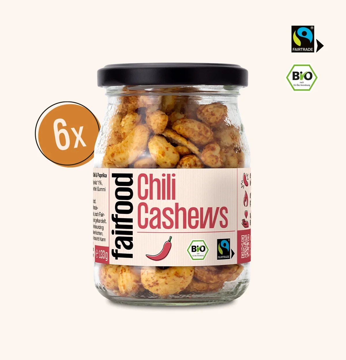Chili Cashews im Glas