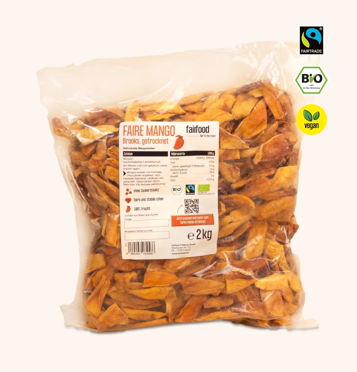 sehr grosser Beutel getrocknete Mango