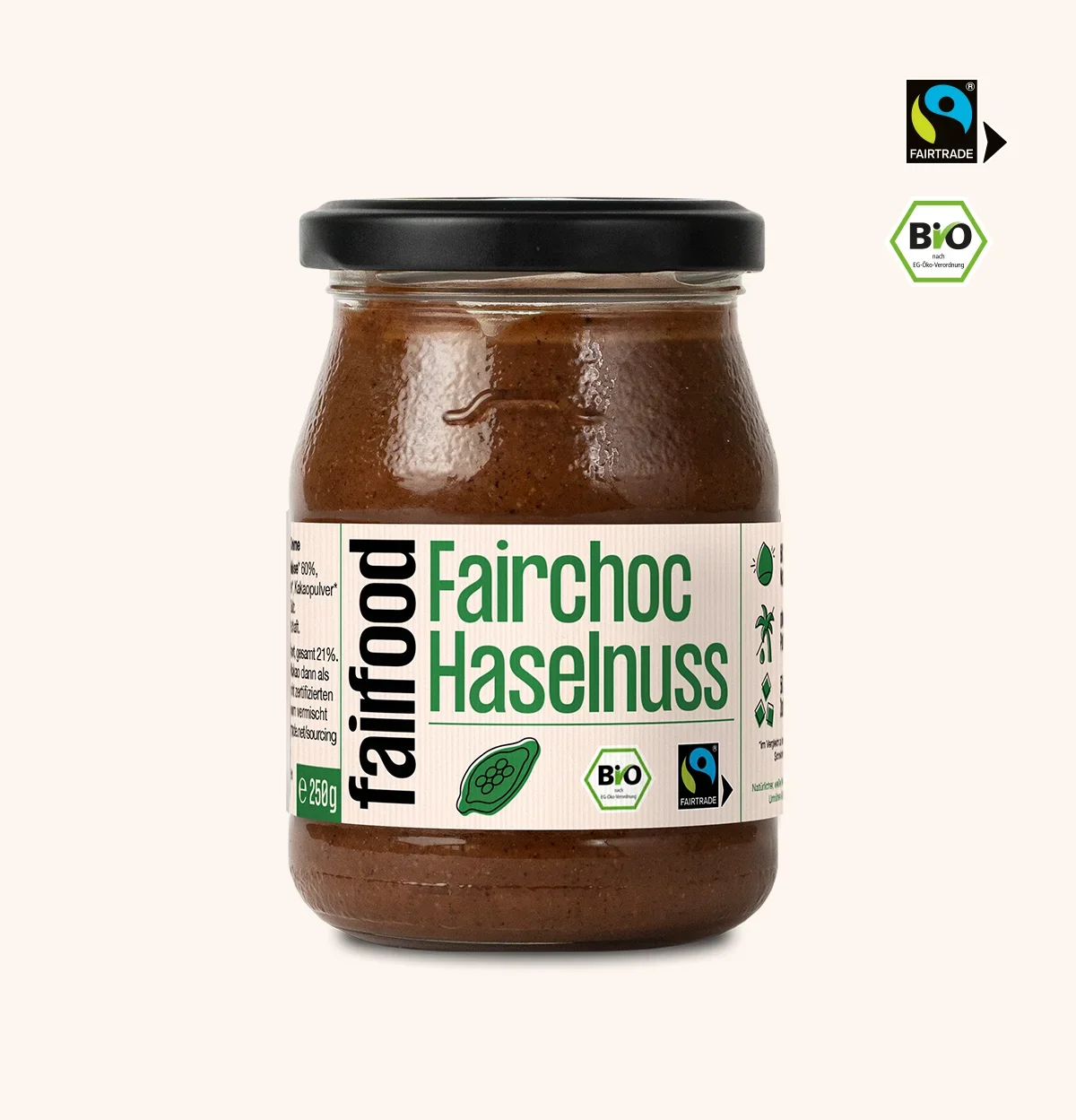 Fairchoc Haselnuss im Glas