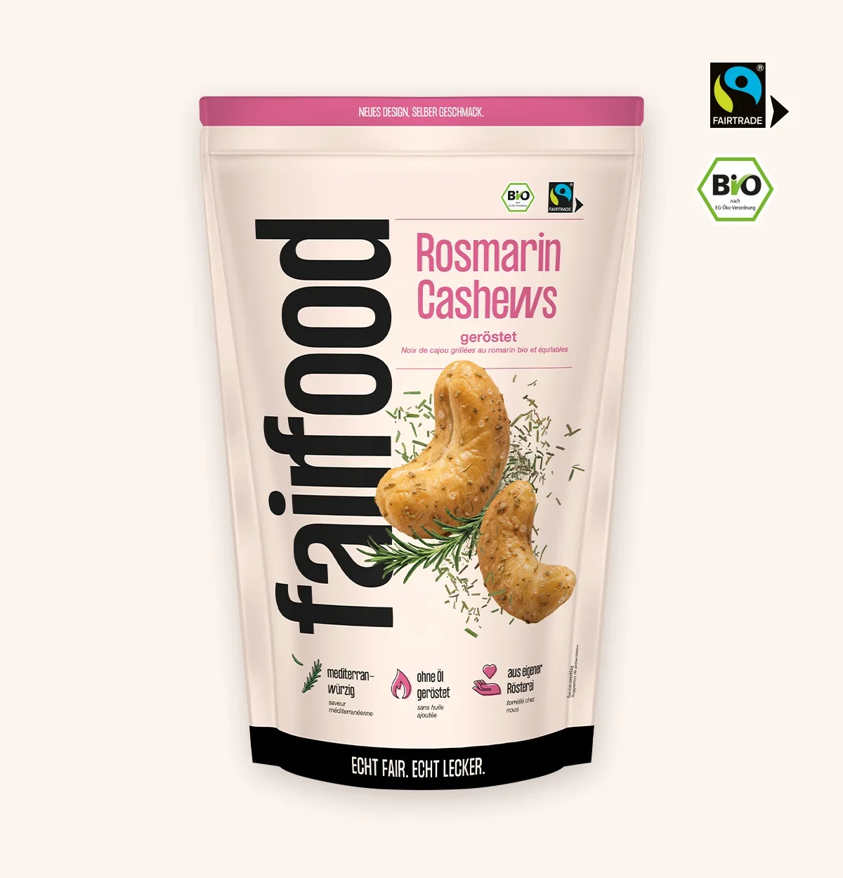Rosmarin Cashews im Beutel