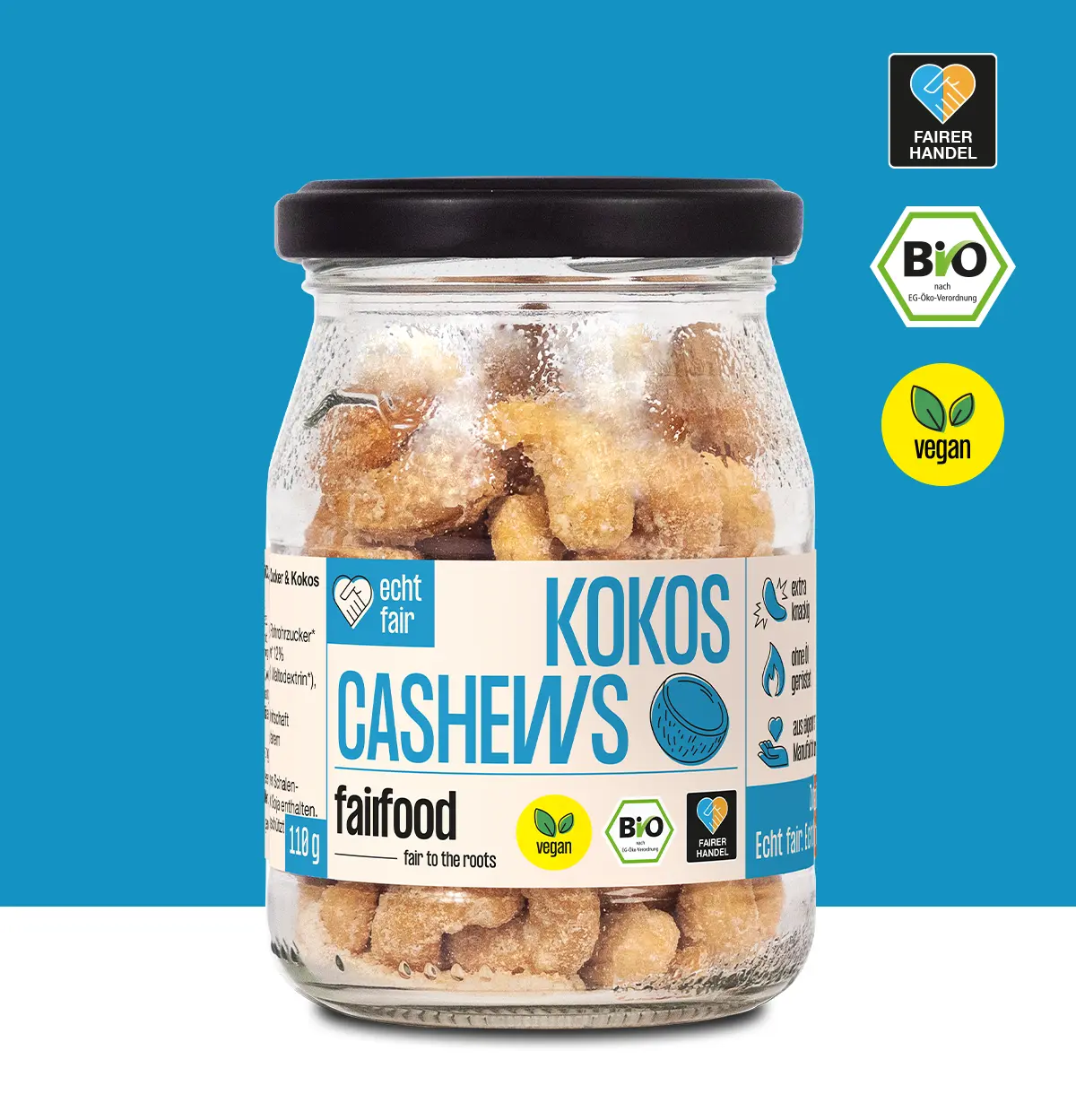 Pfandglas Kokos Cashews