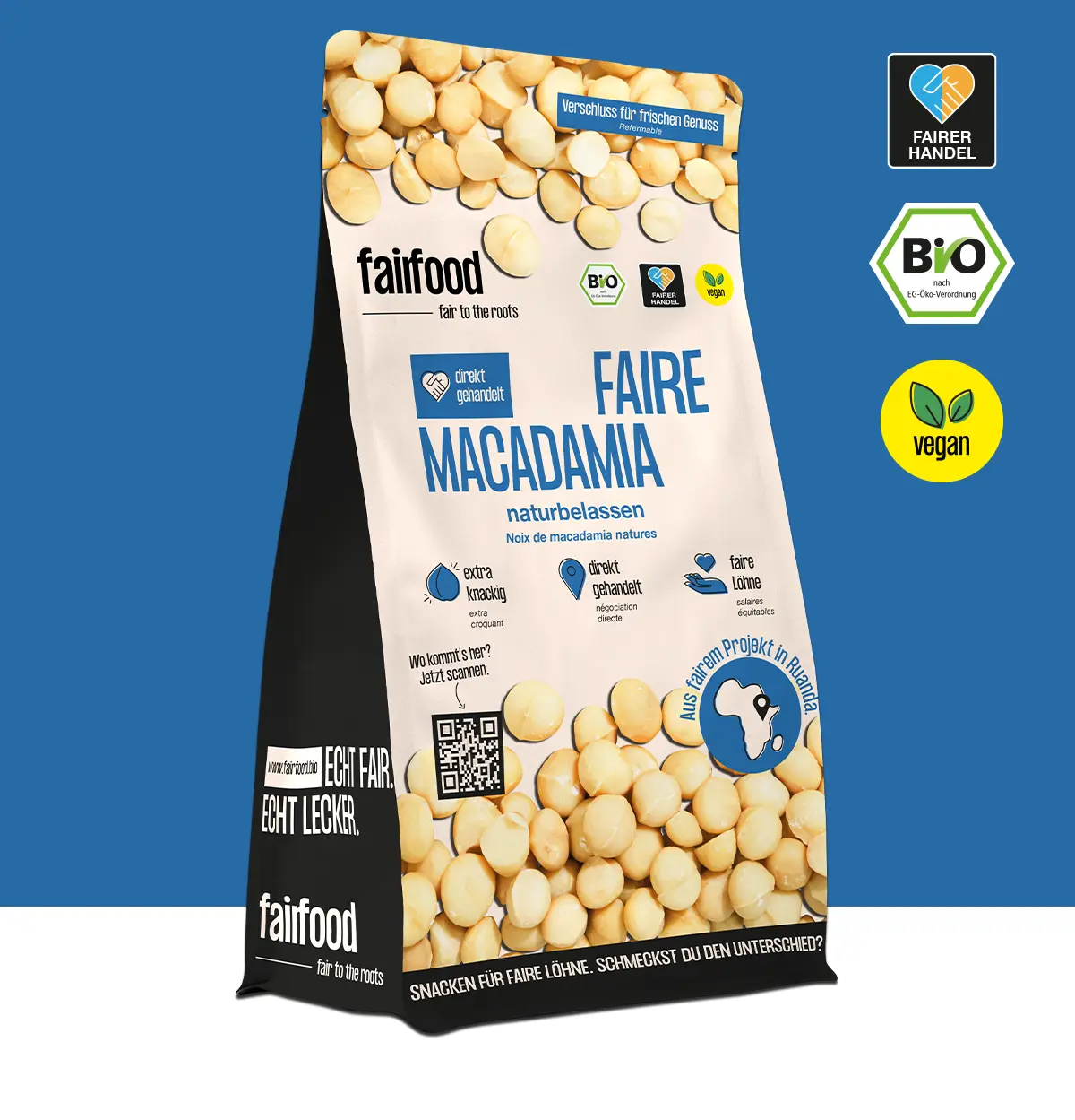 Bio Macadamia naturbelassen 500g