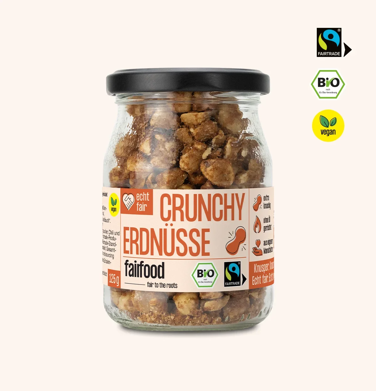 Pfandglas Erdnuesse pikant